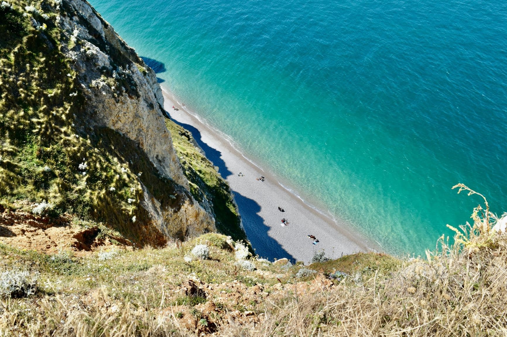 Strand in Etretat in Frankreich 