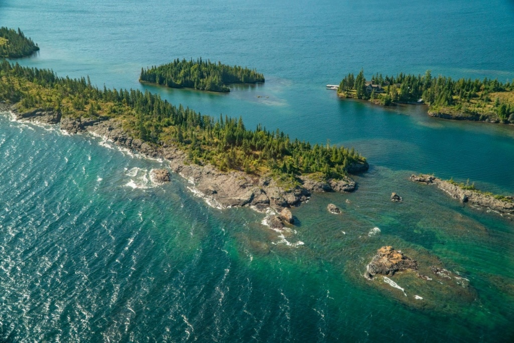 Isle Royal in Michigan aus der Vogelperspektive