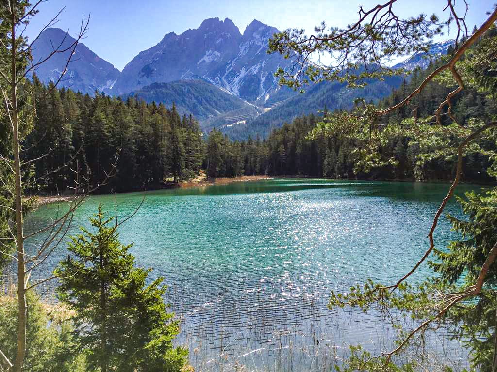 Der Mittersee in der Tiroler Zugspitz Arena