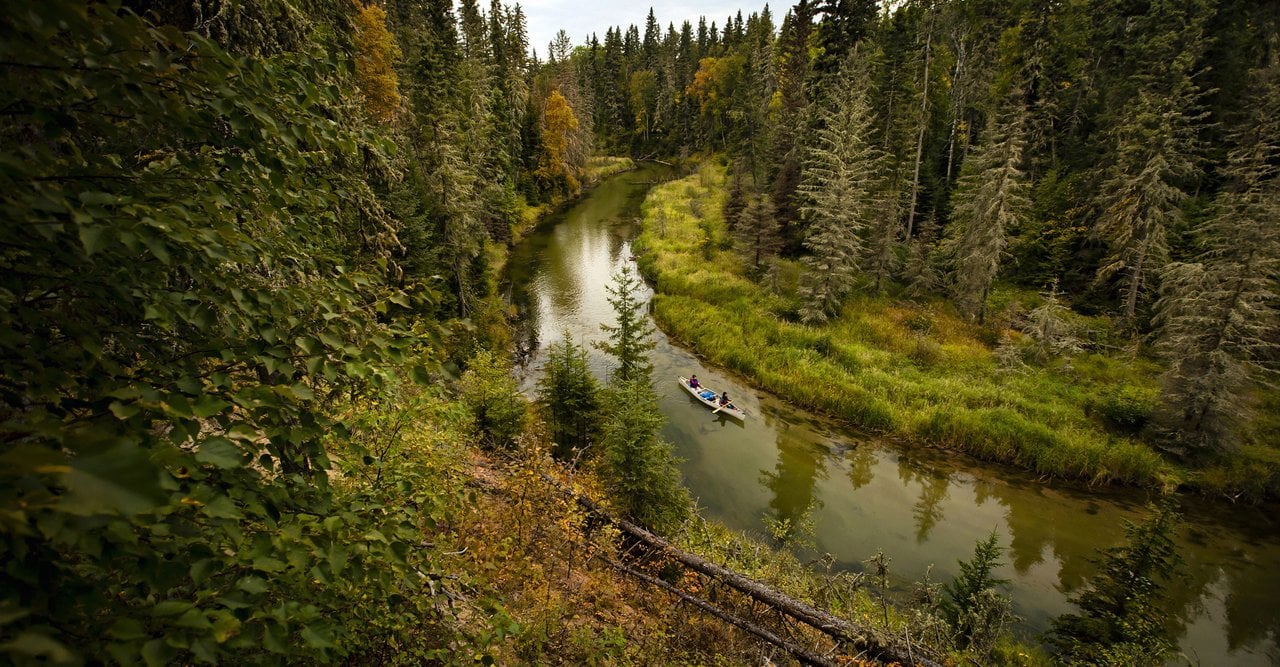 Kanufahrt durch den Prince Albert Nationalpark in Saskatchewan