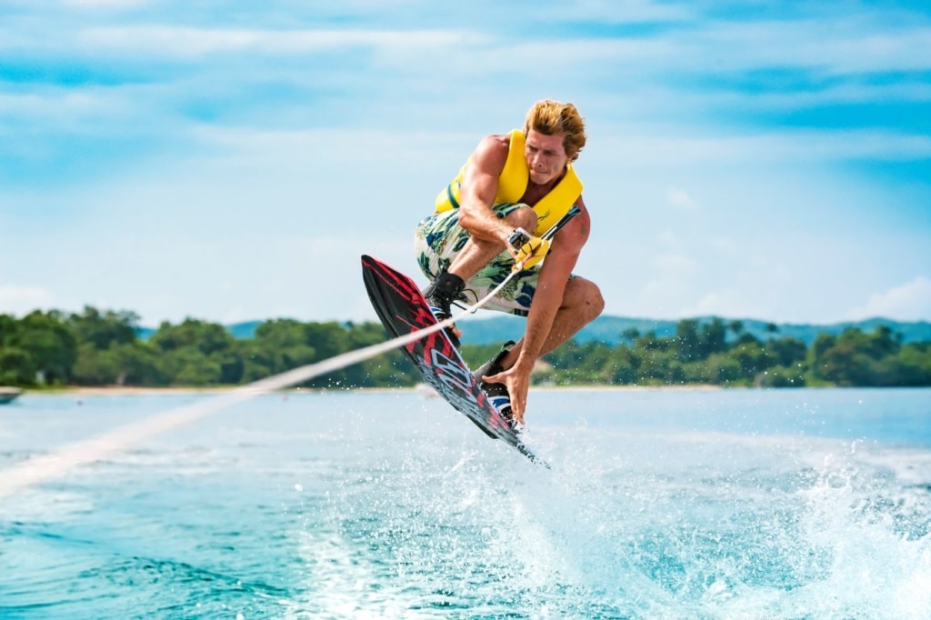 Wakeboarder in der Karibik
