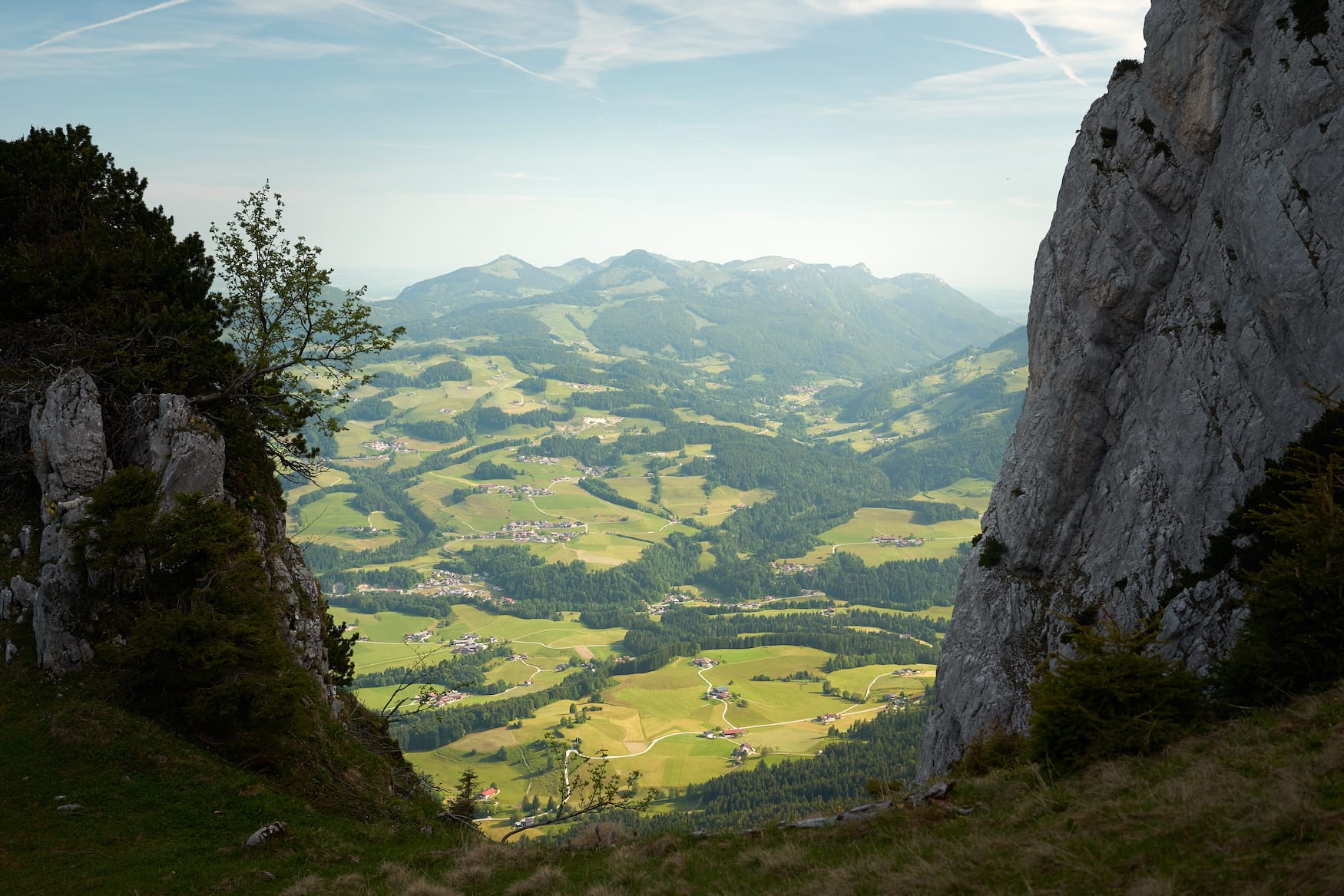 Ausblick aufs Kaisergebirge in Österreich