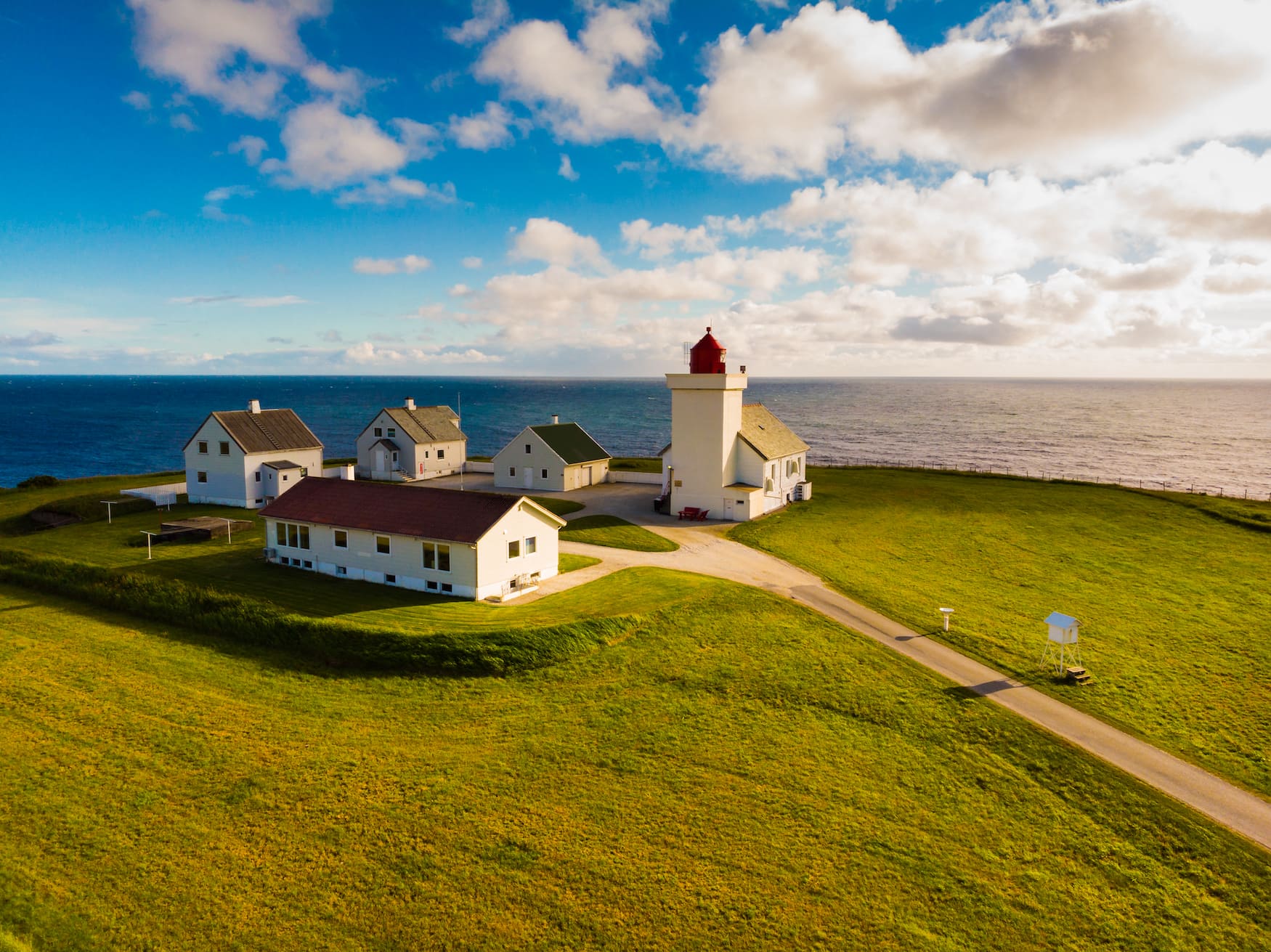 Obrestad-Leuchtturm vor norwegischer Küste
