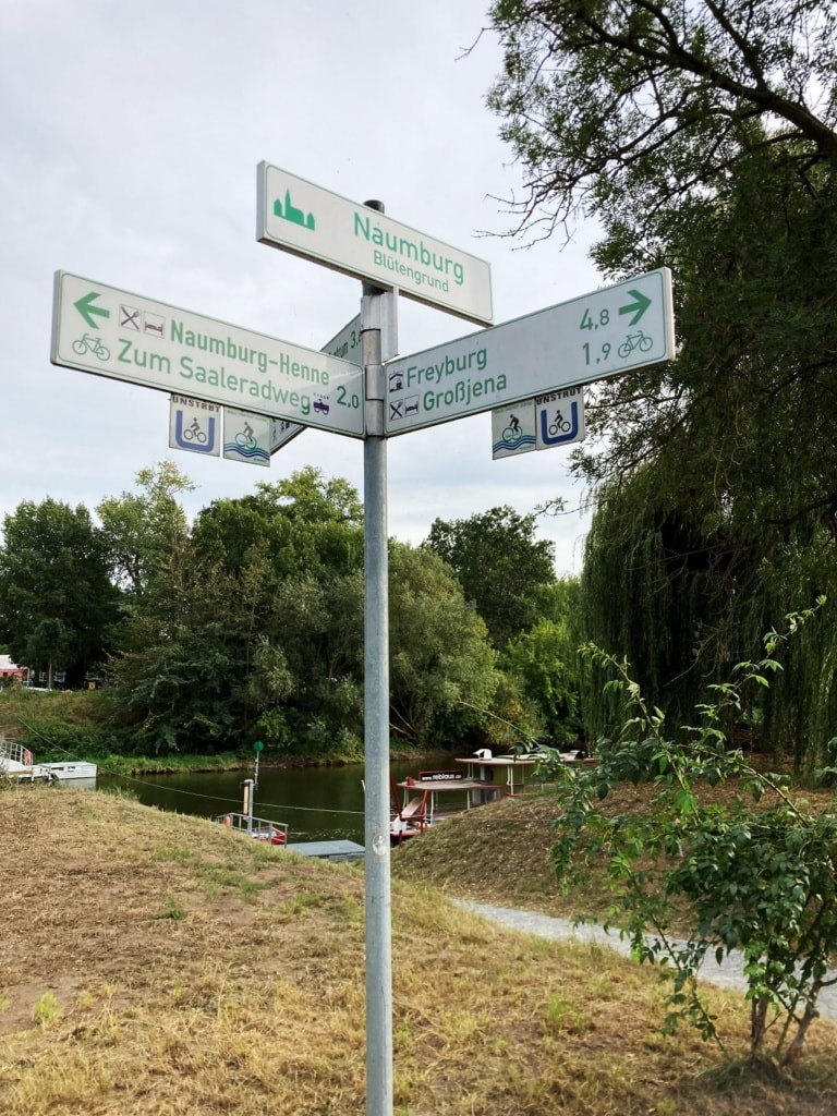 Am Naumburger Blütengrund endet der Unstrut-Radweg.