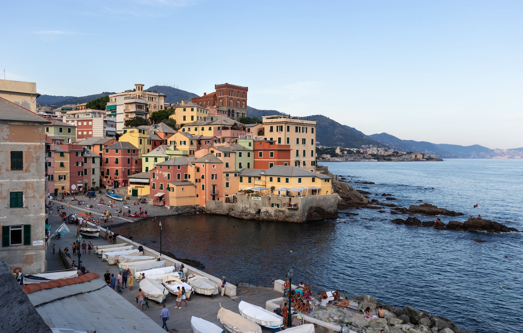 Einer der schönsten Aussichtspunkte in Genua auf das Viertel Boccadesse