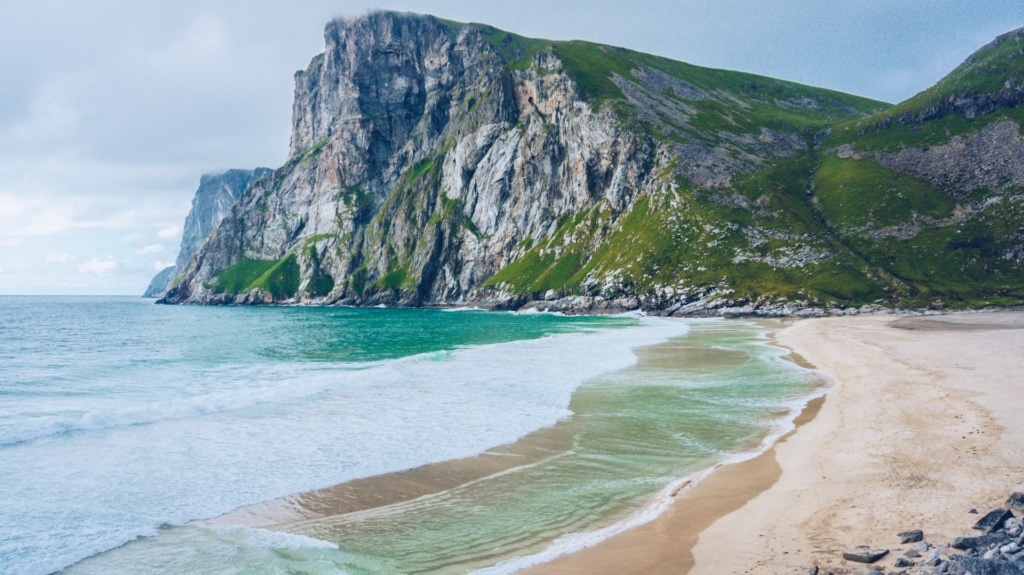 Kvalvika-Strand in den Lofoten 