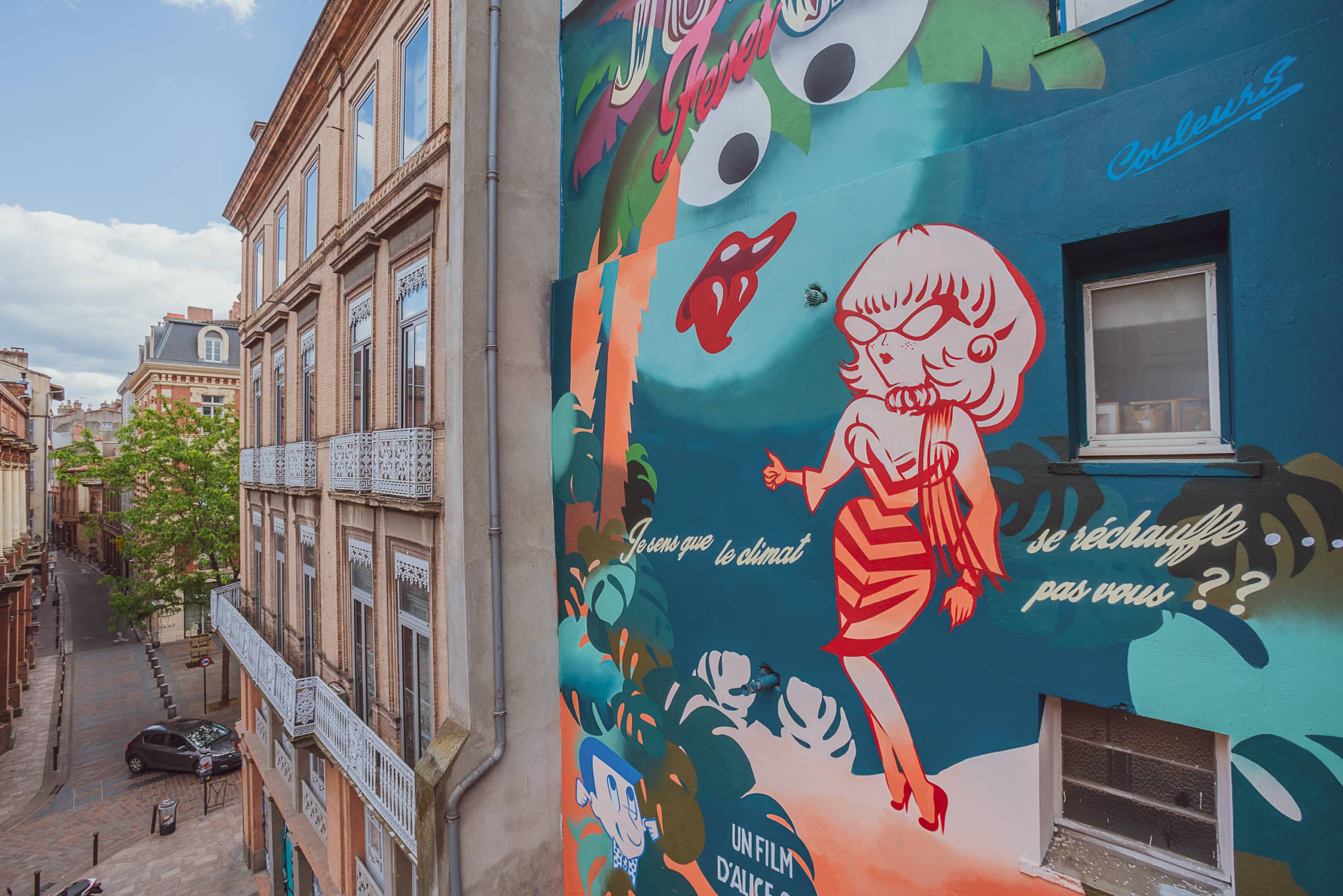 Straßenkunst in Toulouse der weiblichen Künstlerin Mlle Kat