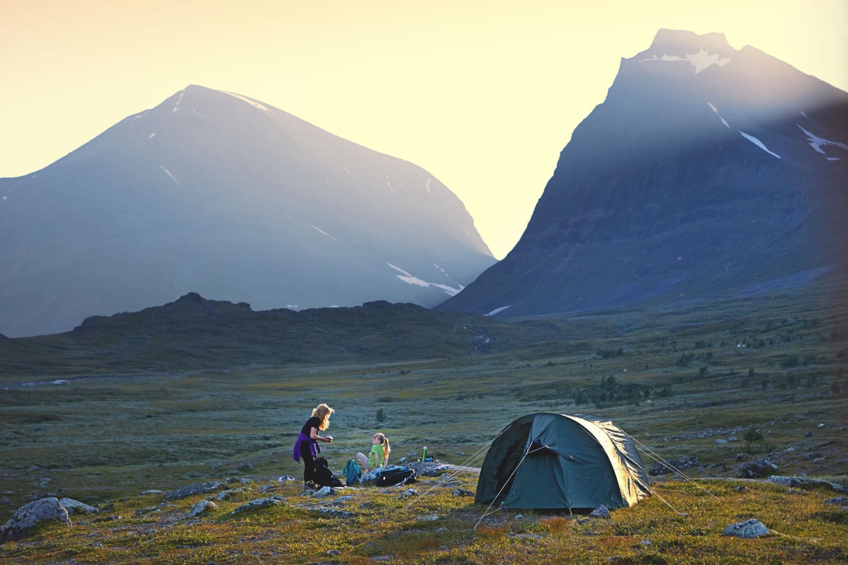 Zelter in Tolpagorni, Lappland, Schweden