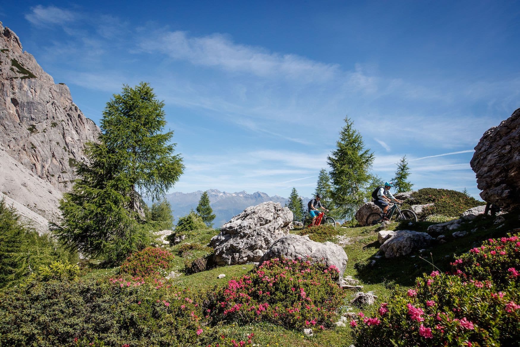 Mountainbiker in Kals am Großglockner