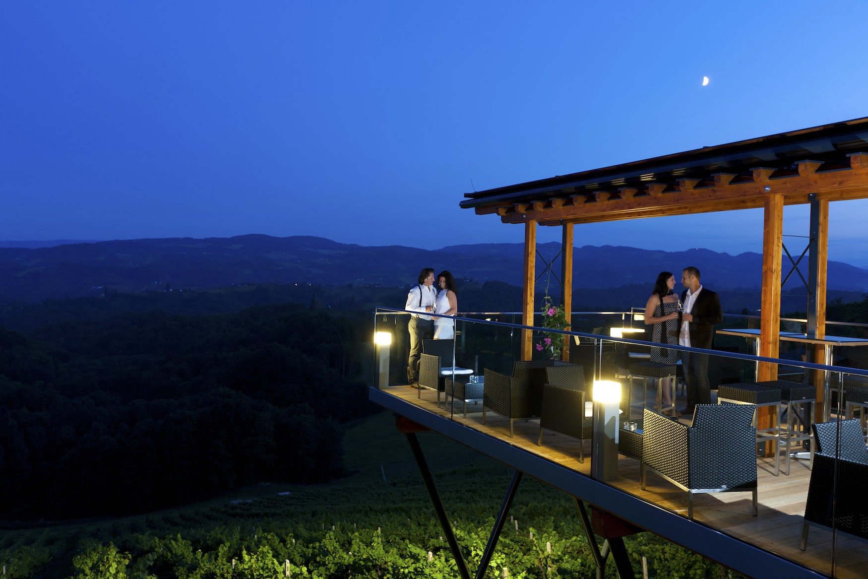 Weingut Mahorko, Abendstimmung, Wein, genießen, Stimmung