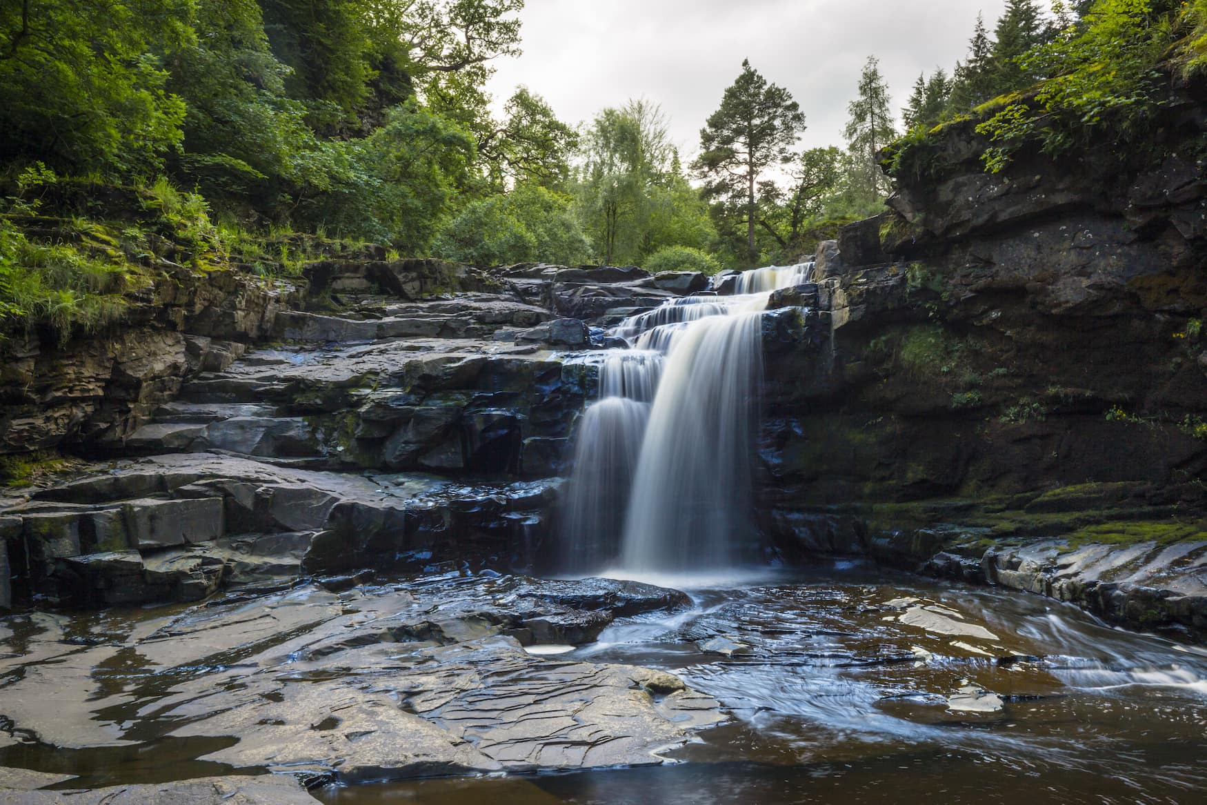 Falls of Clyde Wasserfall in Schottland