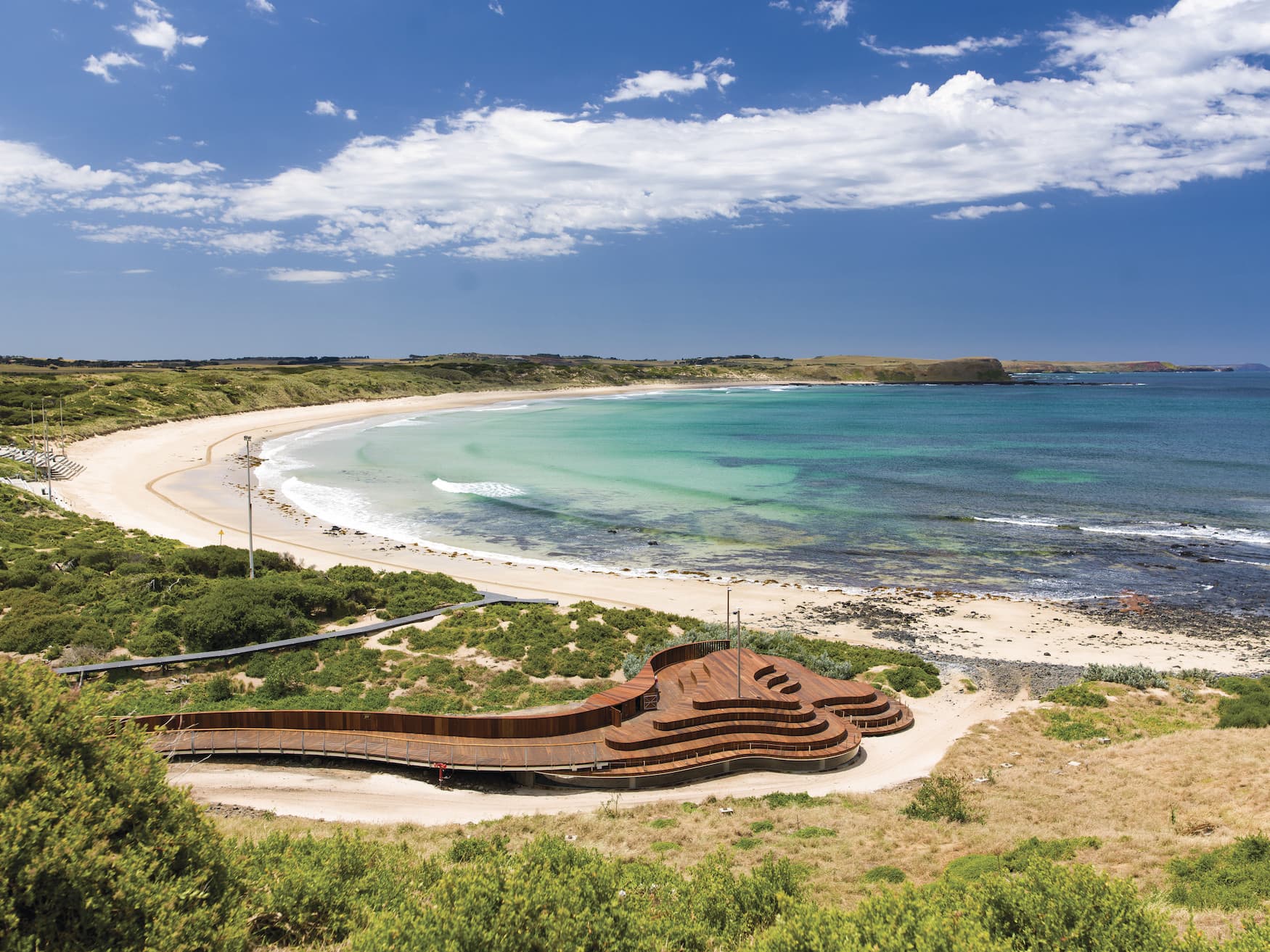 Aussichtsplattform am Strand von Philipp Island