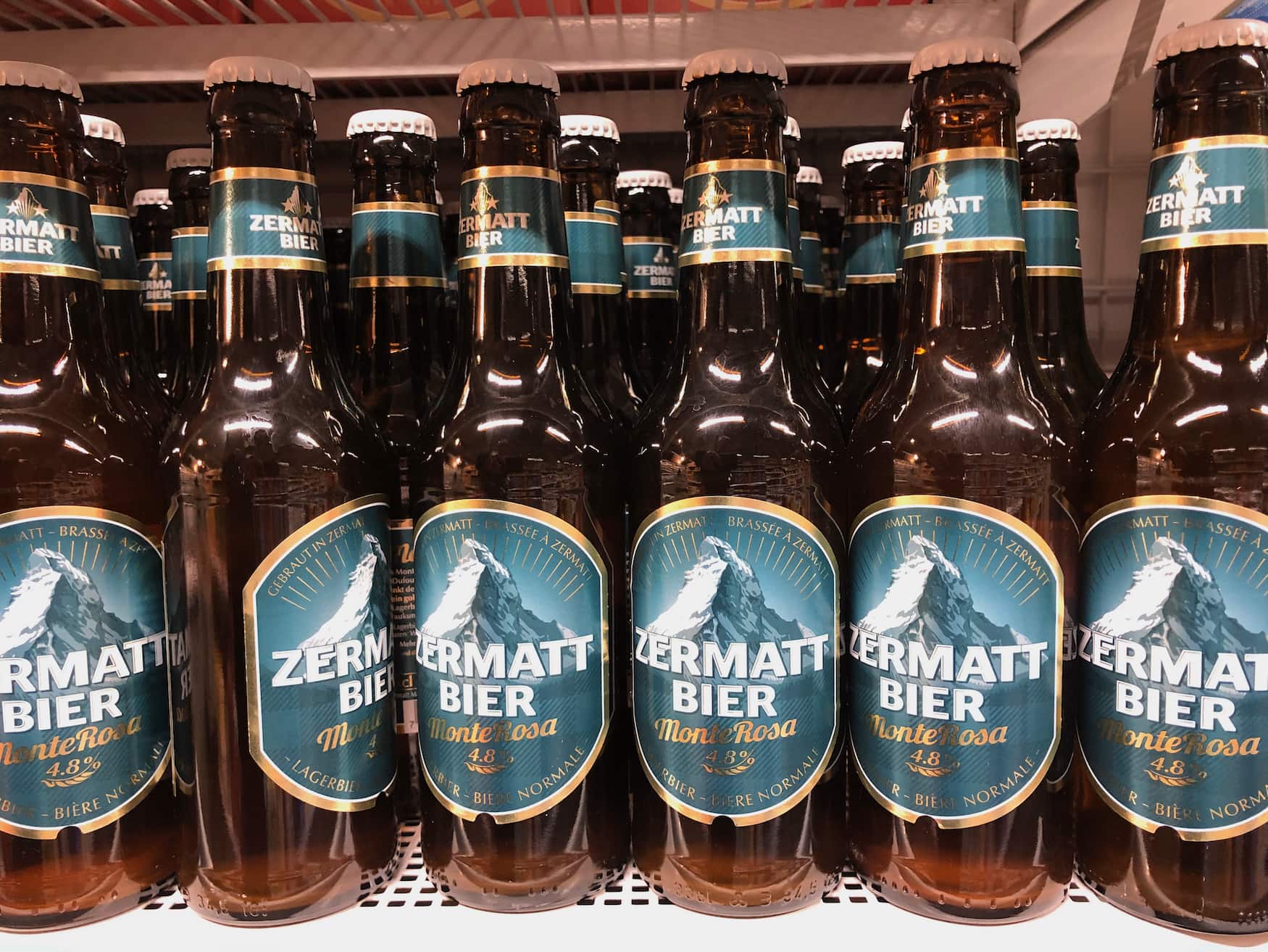 Bier-Etikett Zermatt Matterhorn Bier