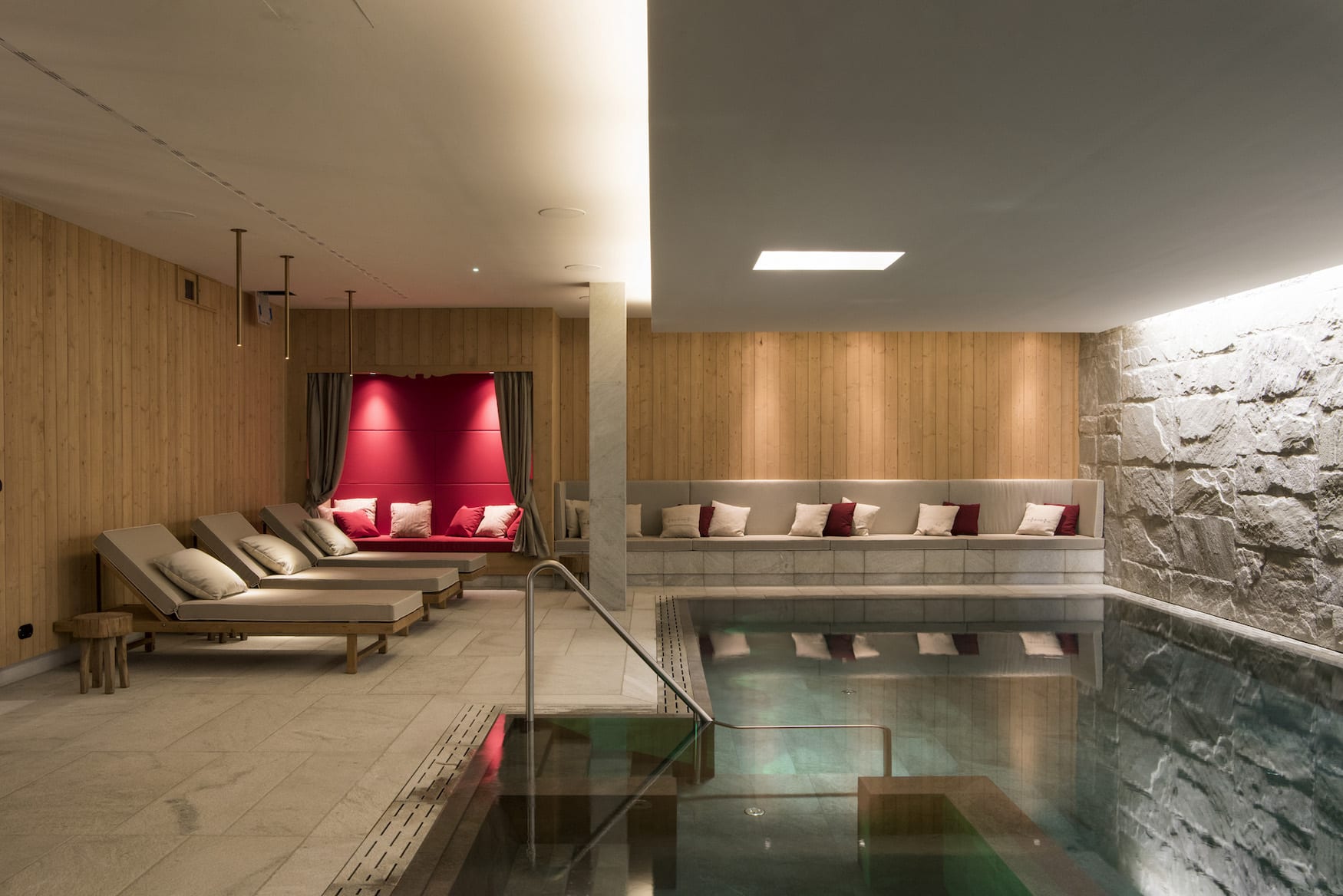 Wellnessbereich im Chalet Mimi im österreichischen Vorarlberg 