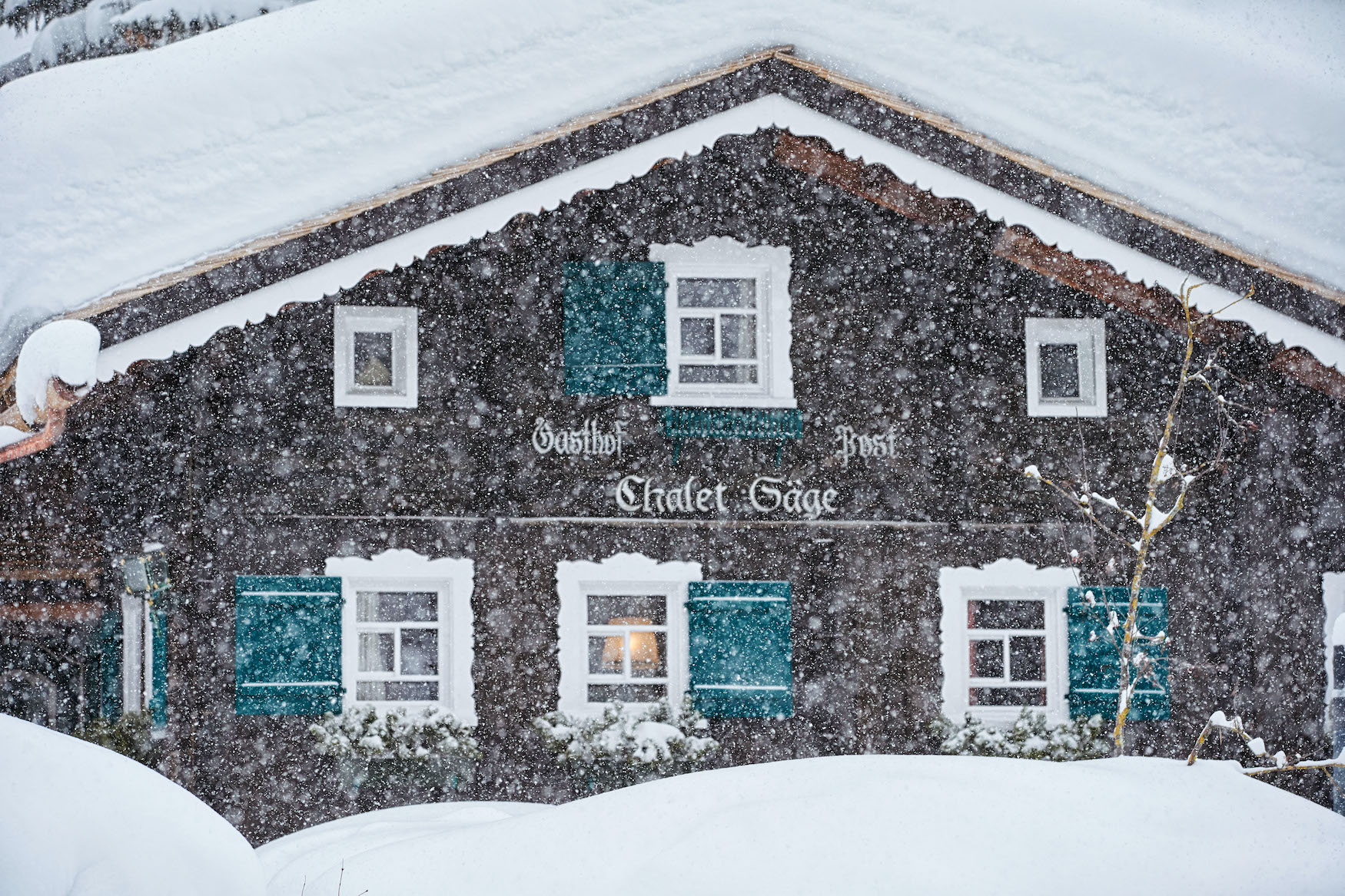 das Chalet Säge im Schnee