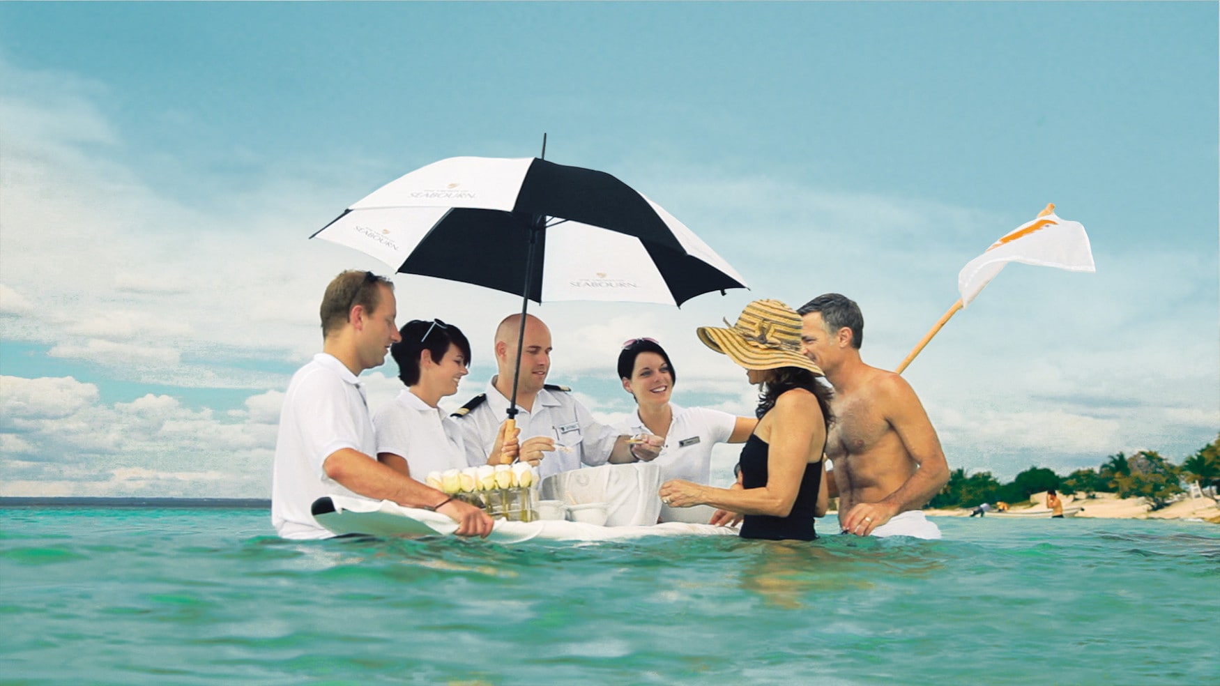 Seabourn Kreuzfahrten Kaviar-Picknick im Wasser