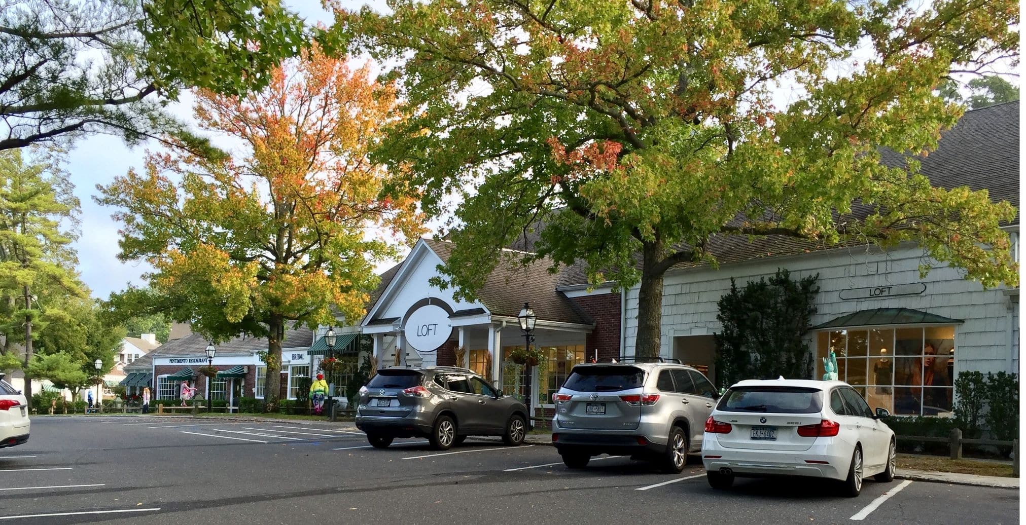 Shops im Stony Brook Village auf Long Island 