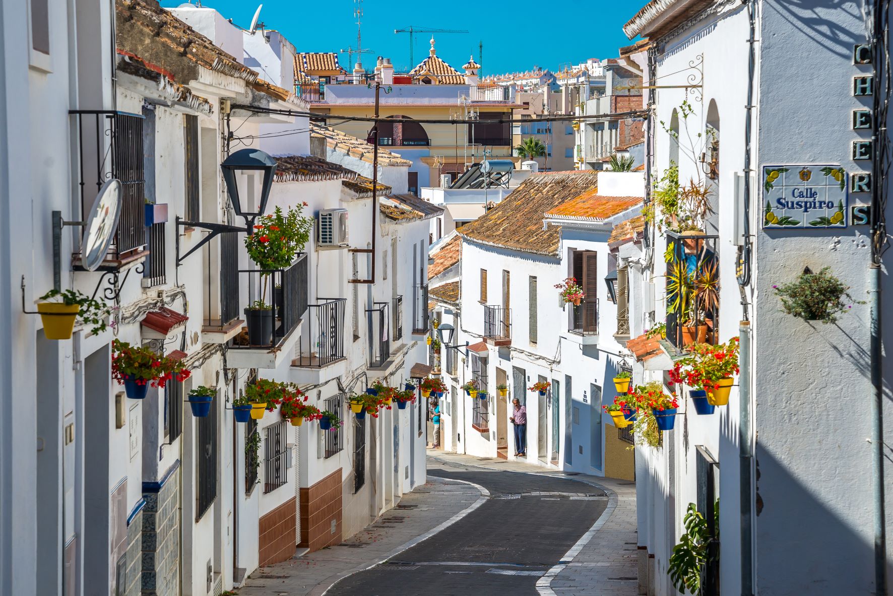 Enge Gasse in Estepona an der Costa del Sol