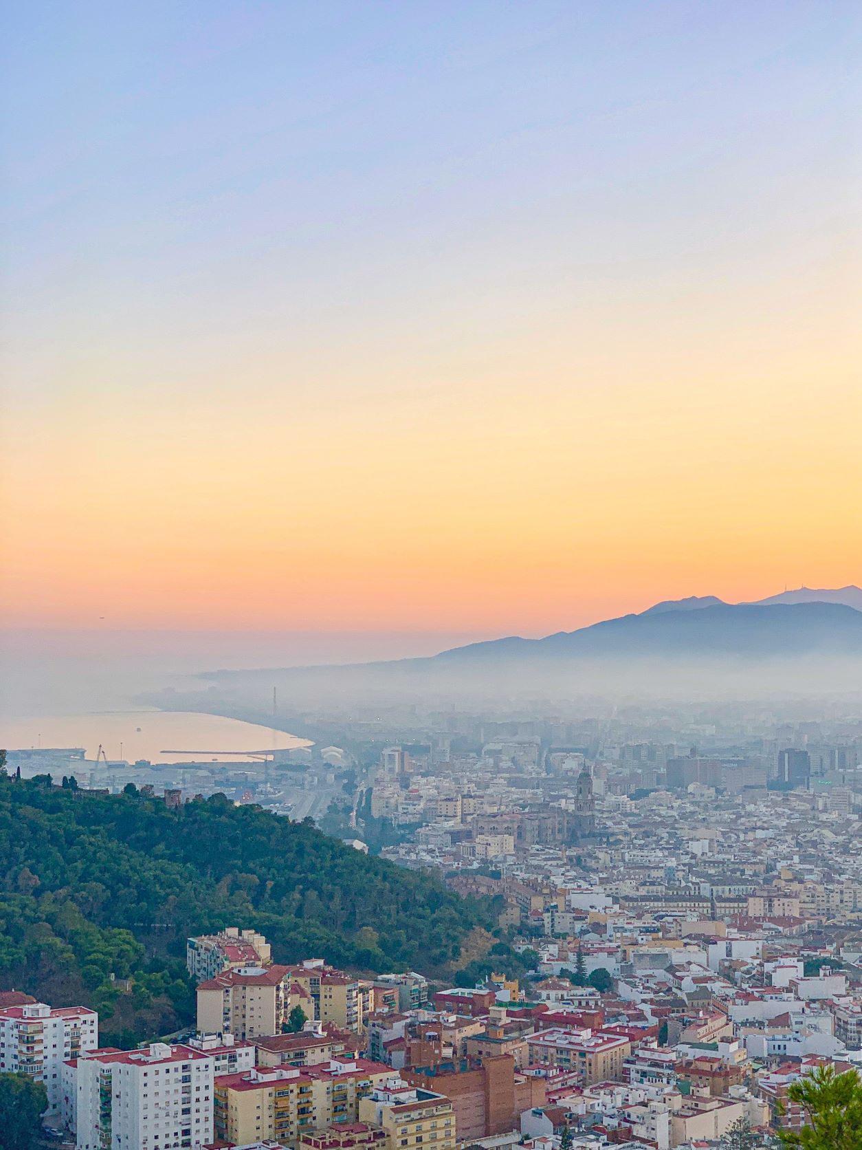 Silhouette von Malaga