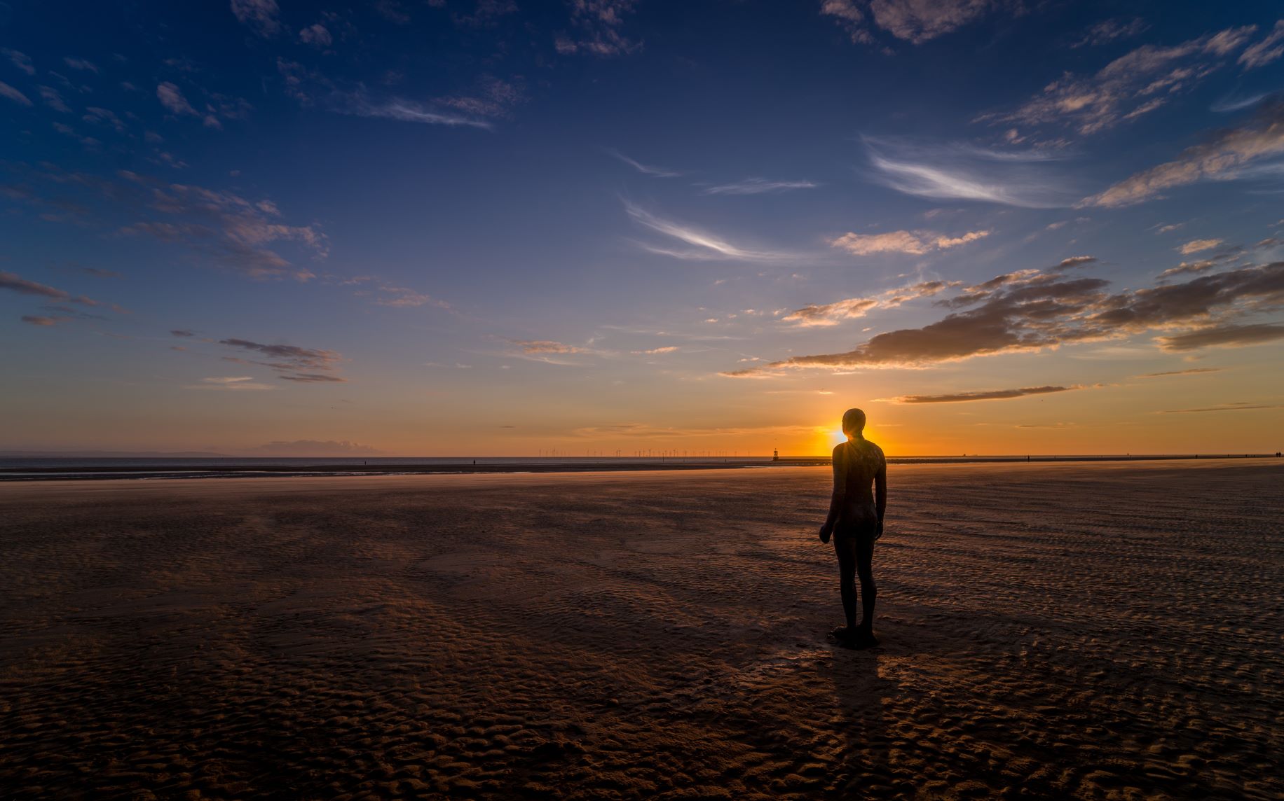 Statue am Crosby Beach 