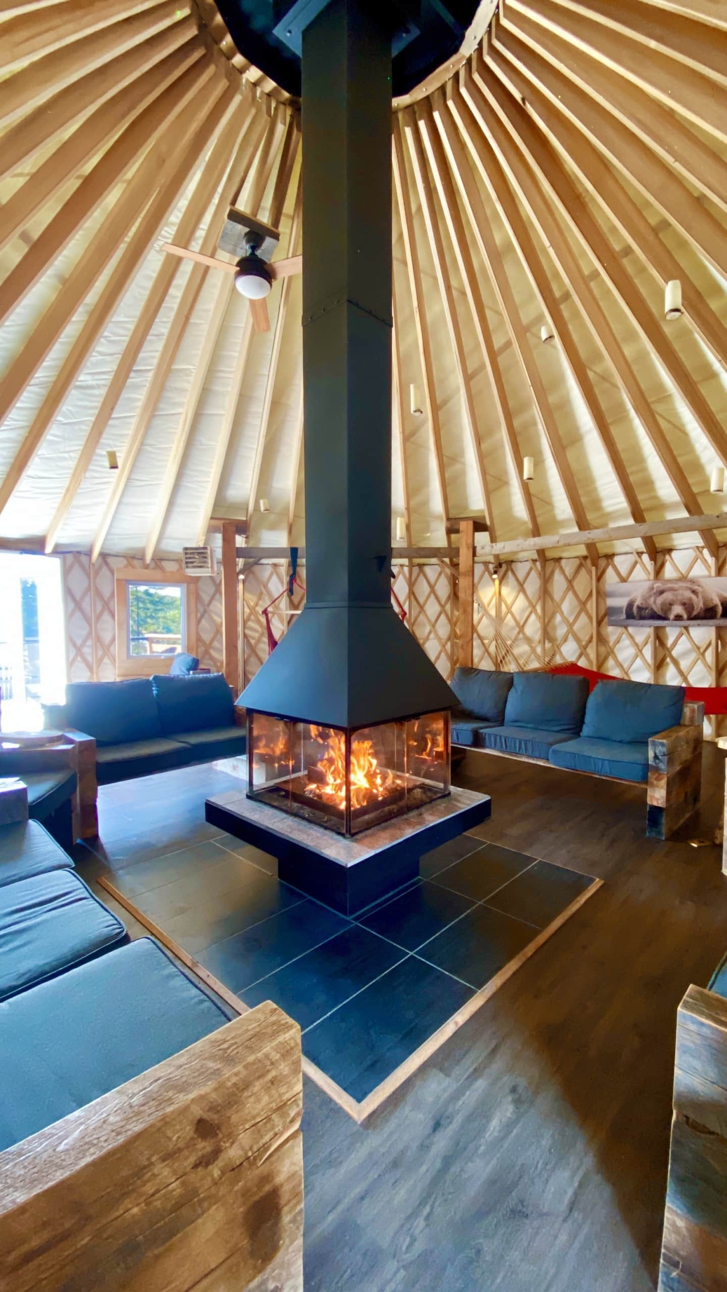 Kamin im Sensea Nordic Spa