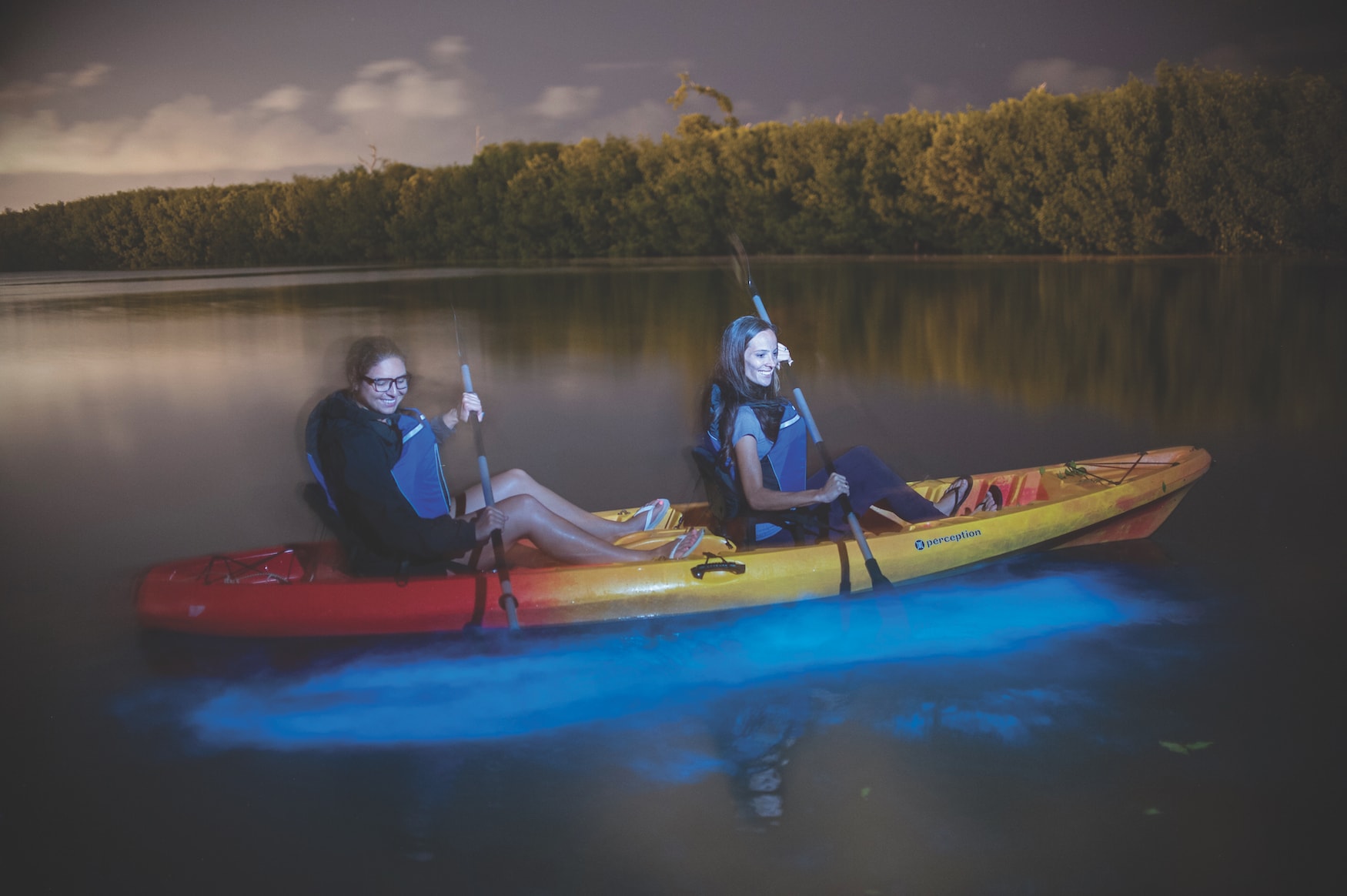 Kayaktour bei Nacht durch die Bioluminescence Bay