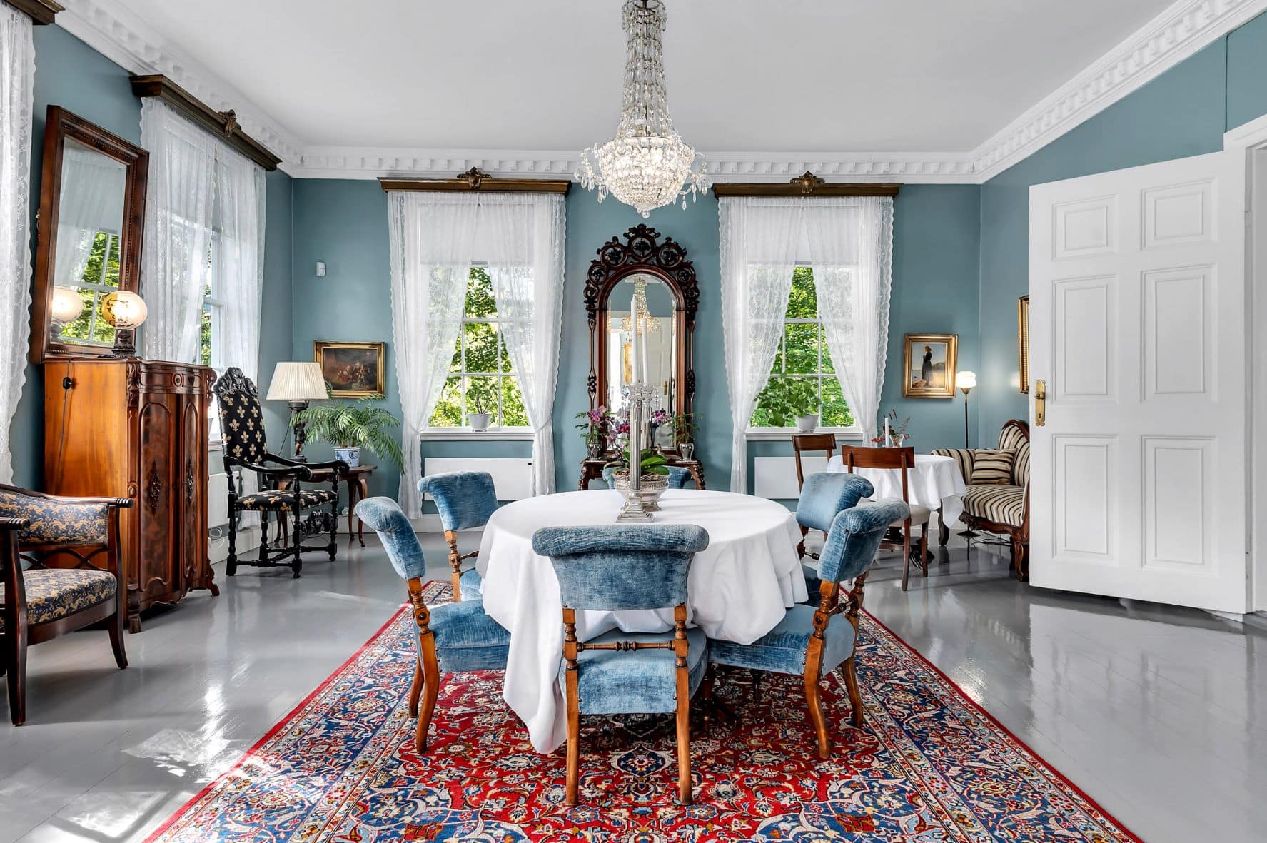 Gemeinschaftsraum im Boen Gård in Norwegen 