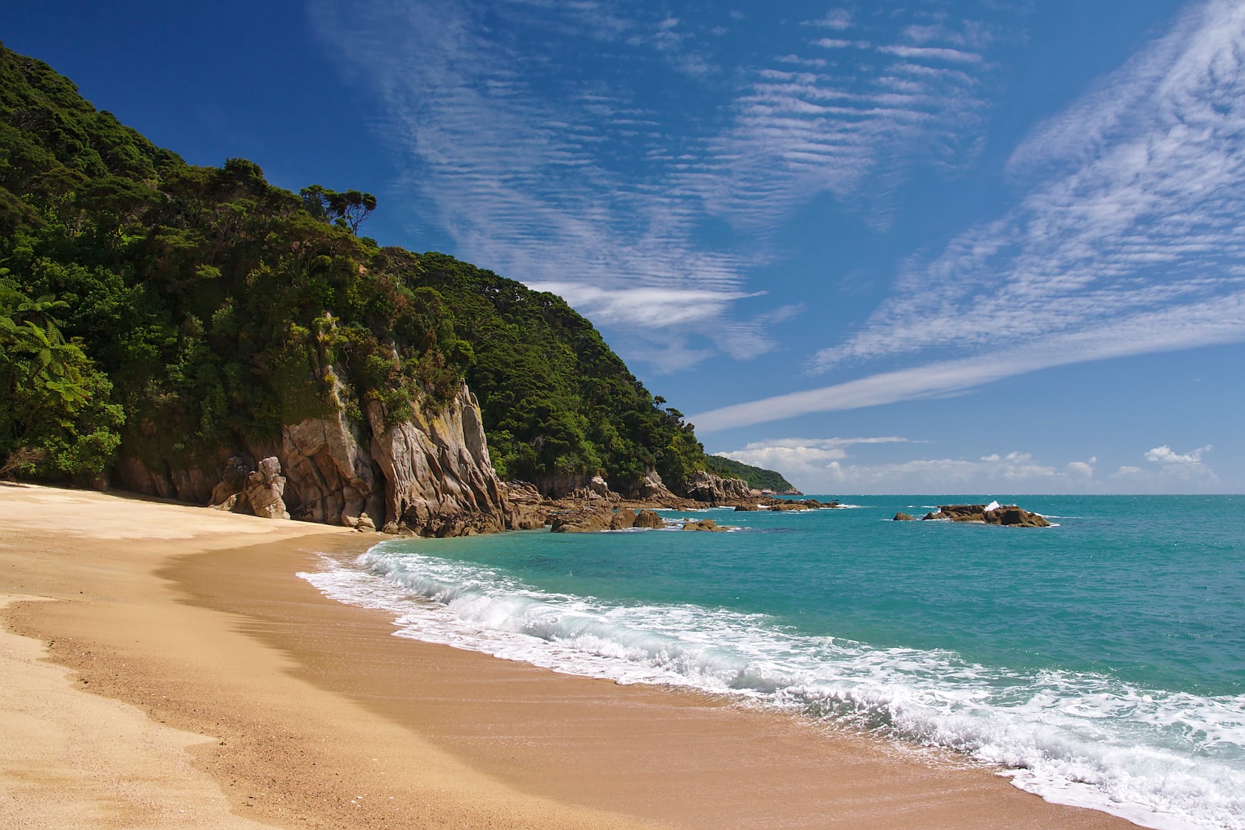 Anapai Beach auf der Südinsel Neuseelands