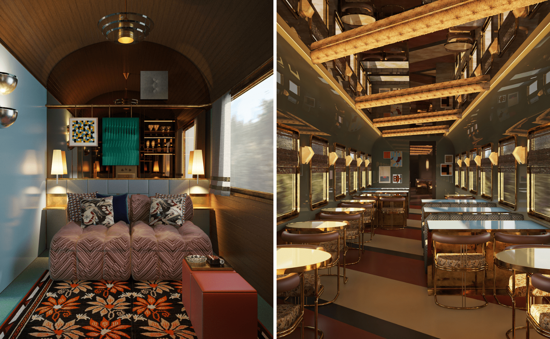 Suite und Restaurant in italienischem Luxuszug