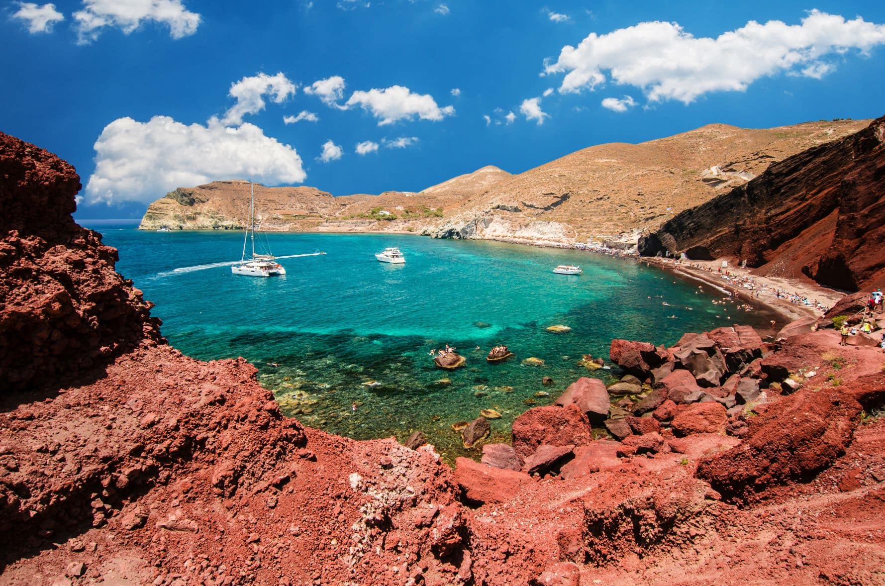 Red Beach auf Santorin 