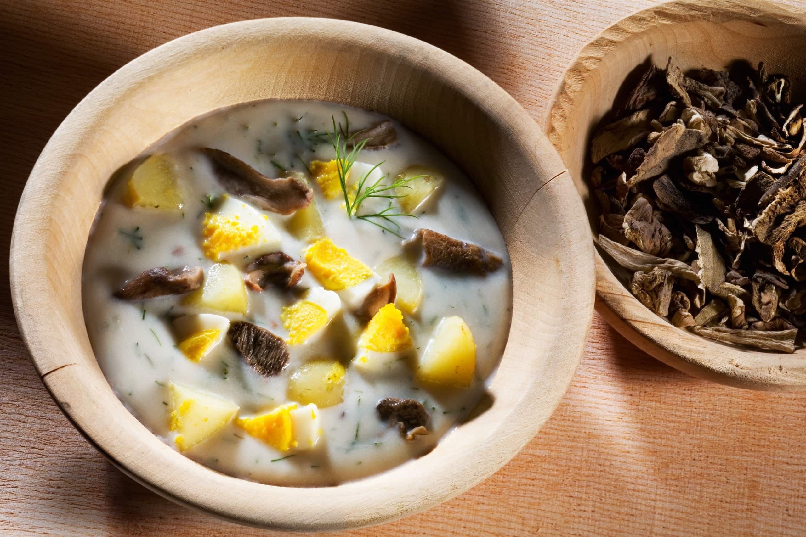 Kulajda - Suppe nach dem Skifahren im Winter in Tschechien