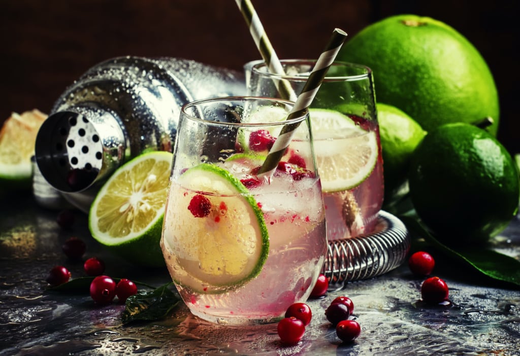 Gin Tonic mit frischen Zutaten