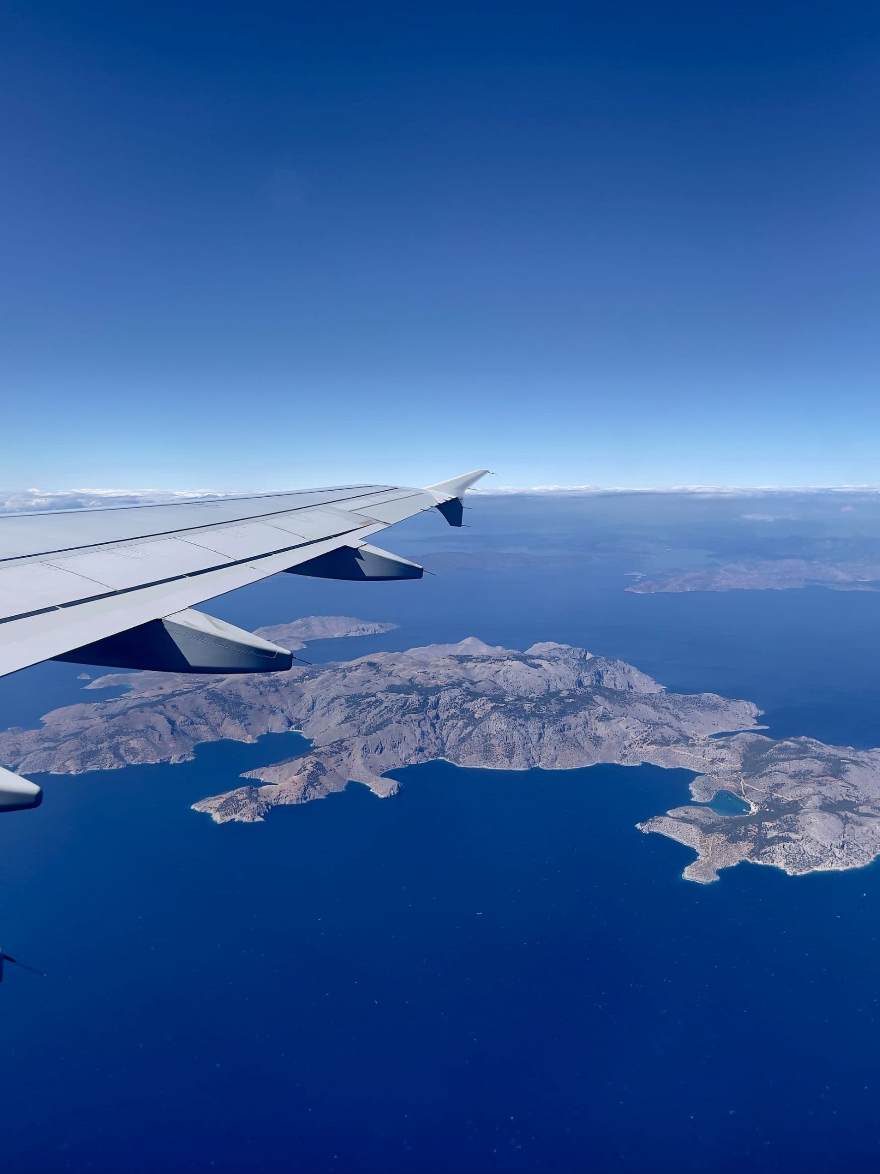 Aufnahme von Kos aus dem Flugzeug 