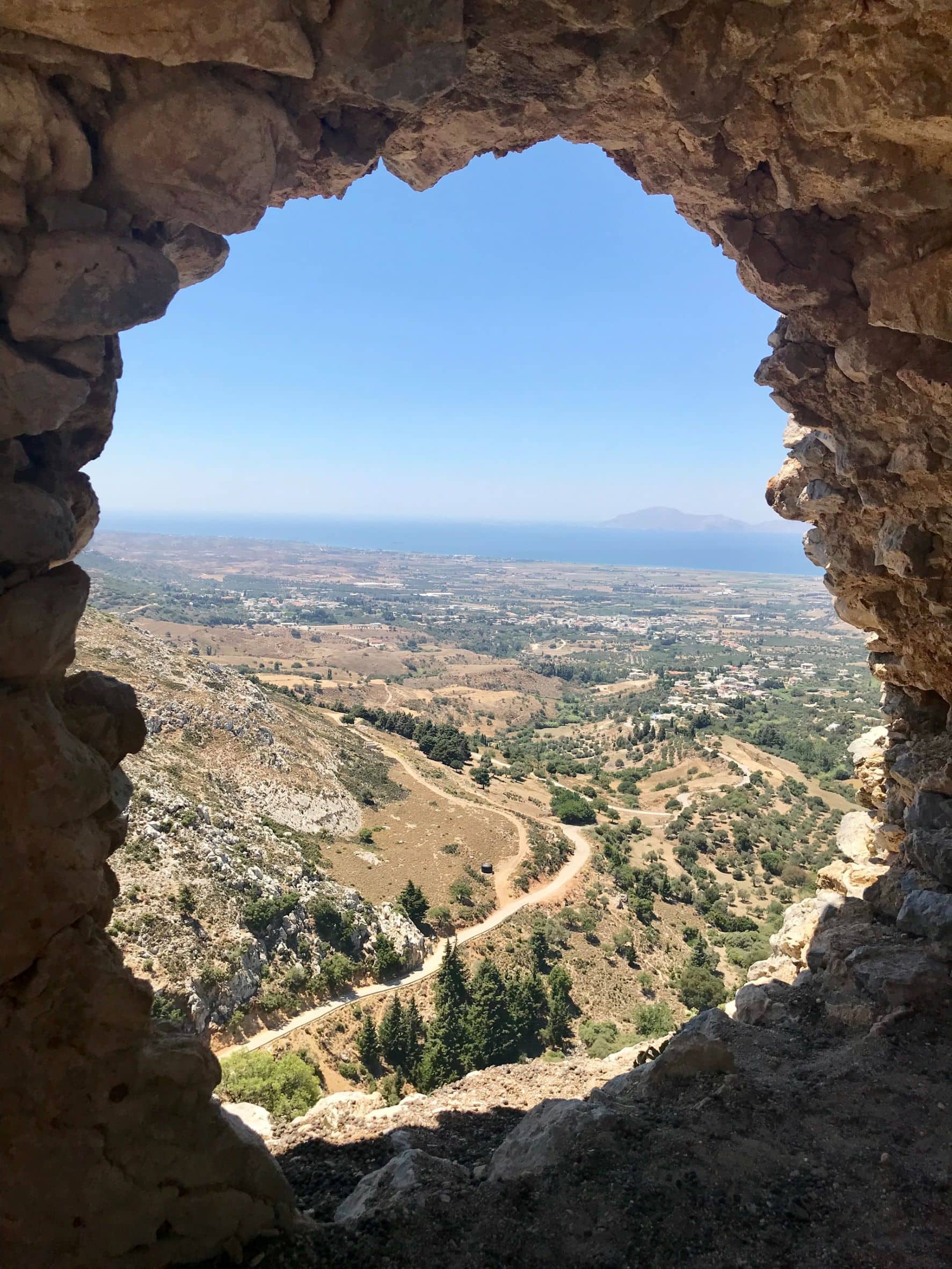 Blick von Aussichtspunkt auf Kos und Ägäis