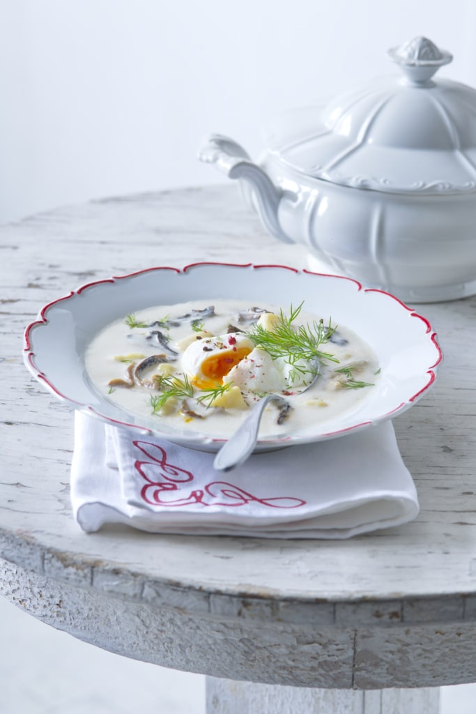 Kulajda - Suppe nach dem Skifahren im Winter in Tschechien