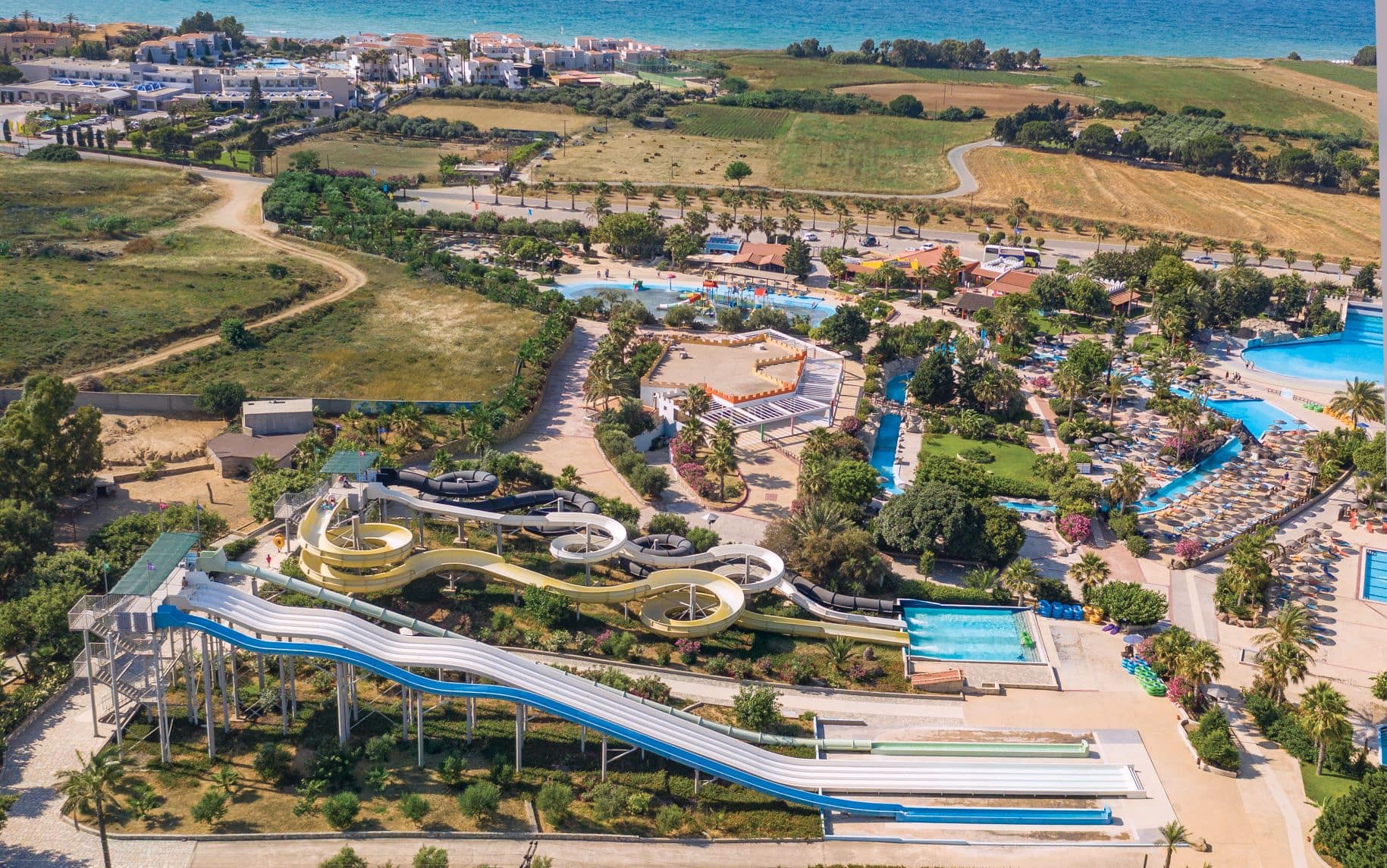 Lido Wasserpark auf Kos aus der Vogelperspektive 