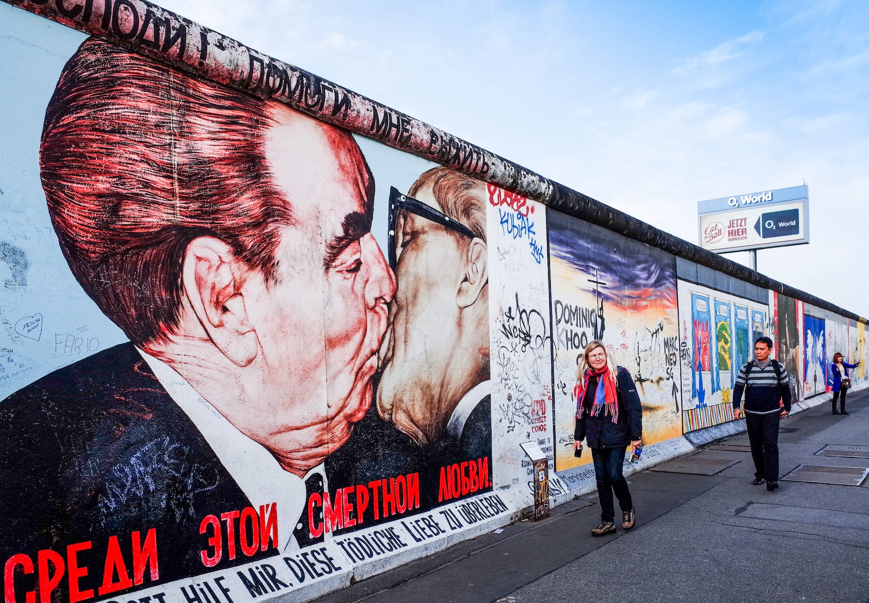 Street Art an der East Side Gallery in Berlin