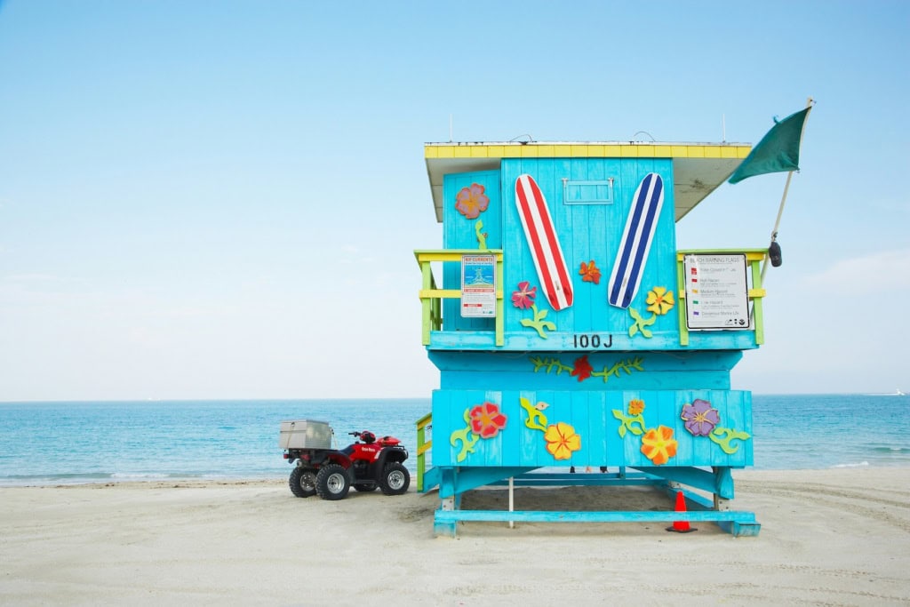 Lifeguard-Station am Miami Beach