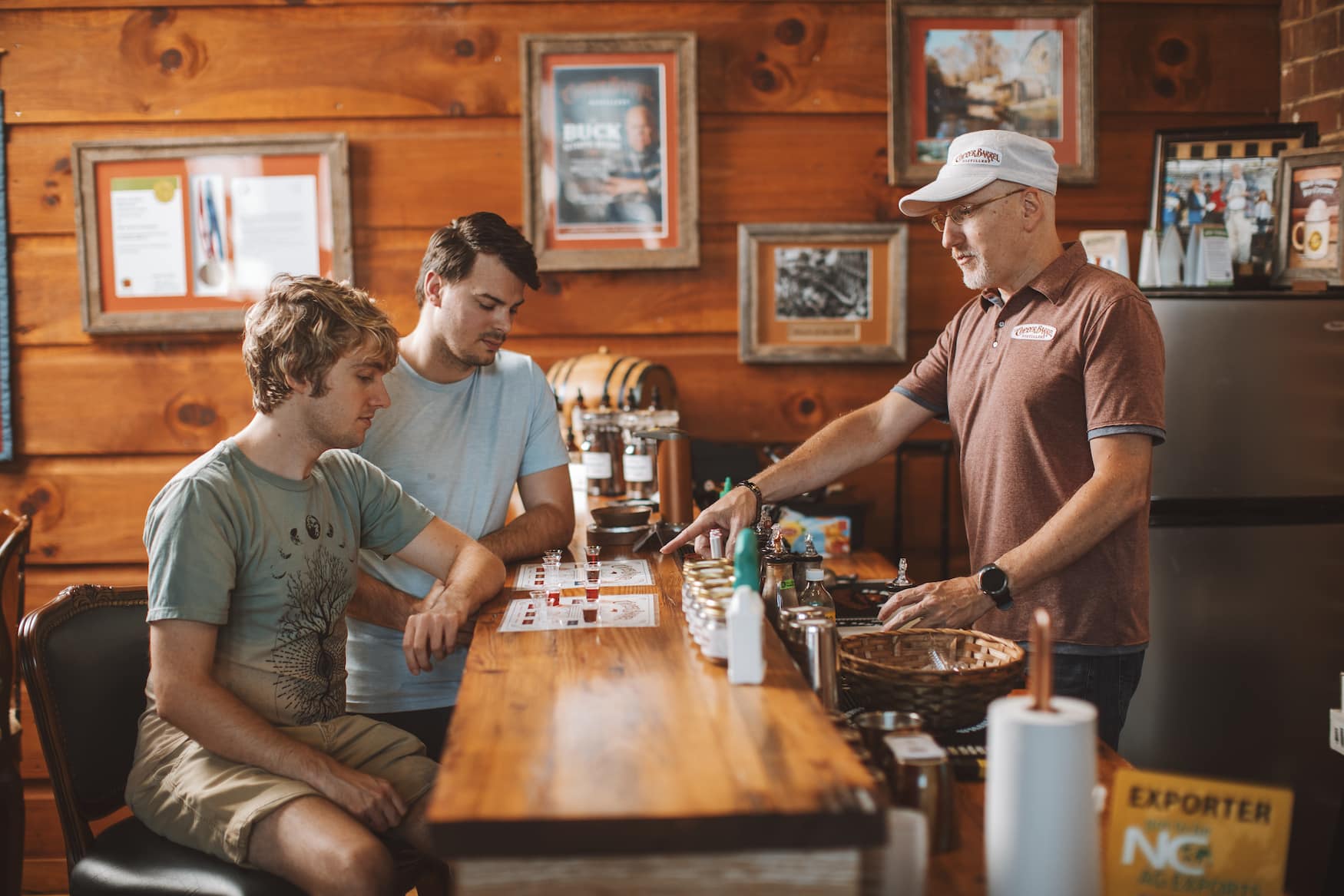 Tasting Tour in der Copper Barrel Distillery in North Carolina 