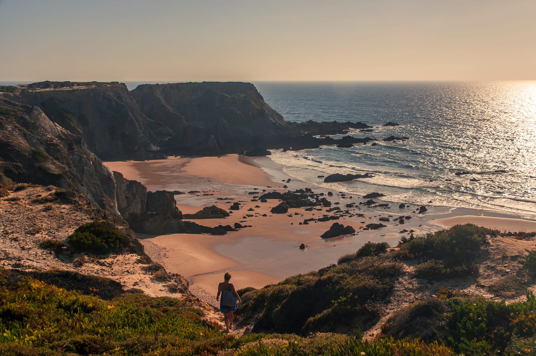 Surfen im Nationalpark in Portugal