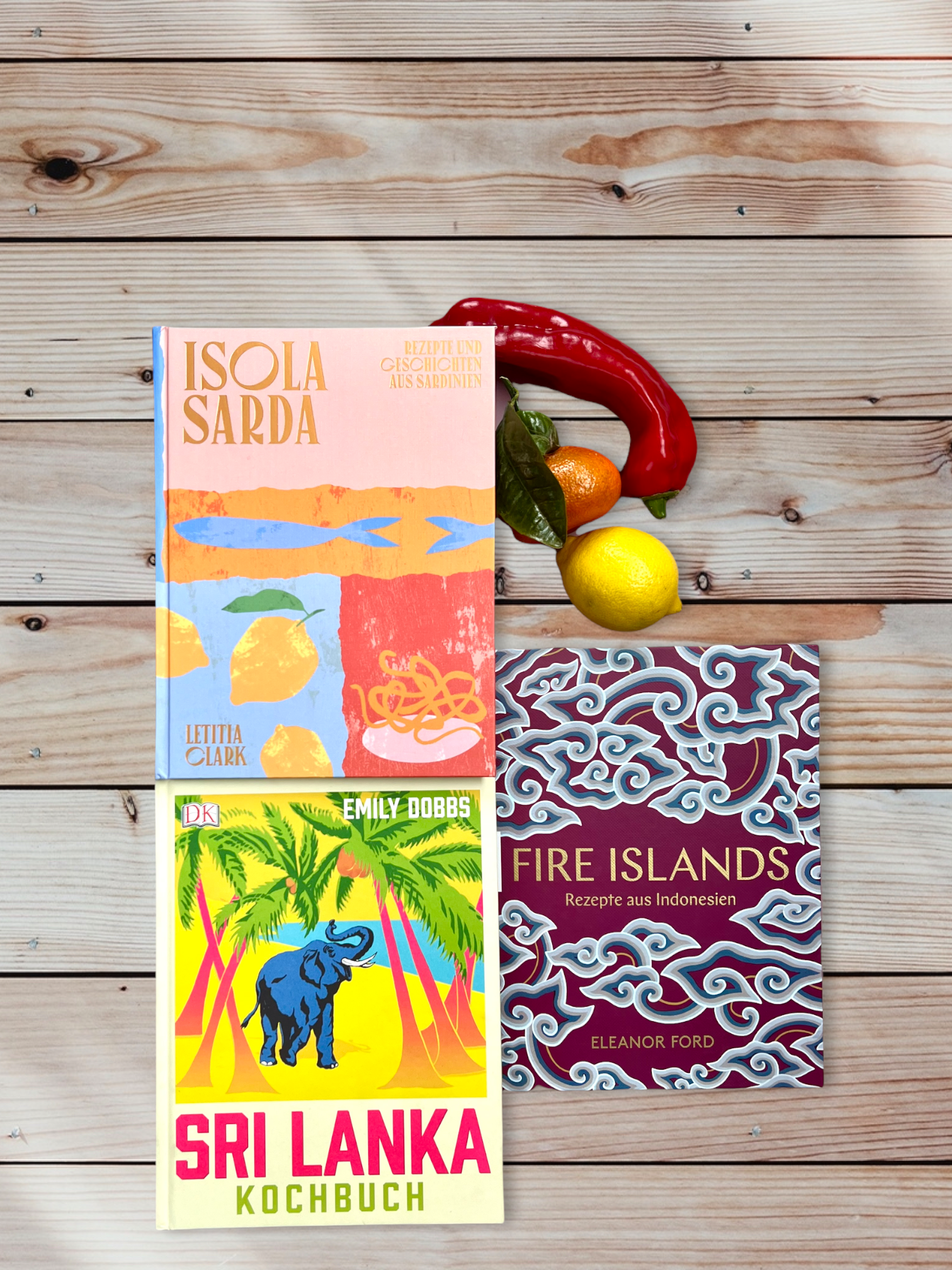 Insel Kochbücher Isola Sarda, Sri Lanka Kochbuch und Fire Islands