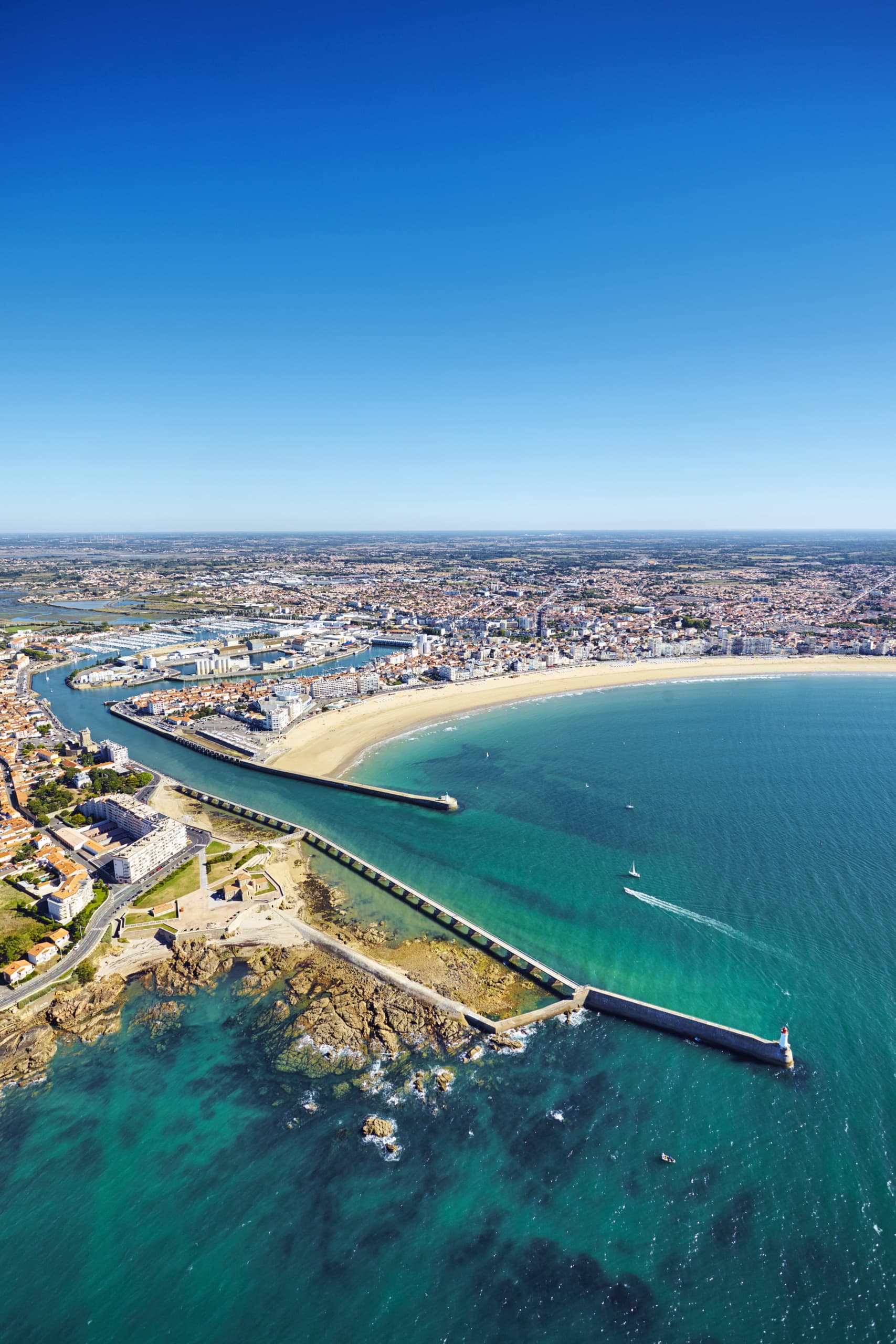 Vogelperspektive auf Les Sables d'Olonne