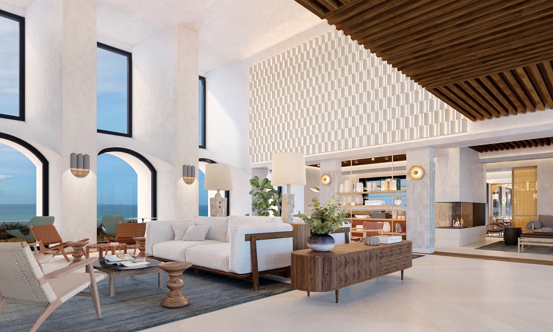 Lobby im Aethos Ericeira Hotel in Portugal