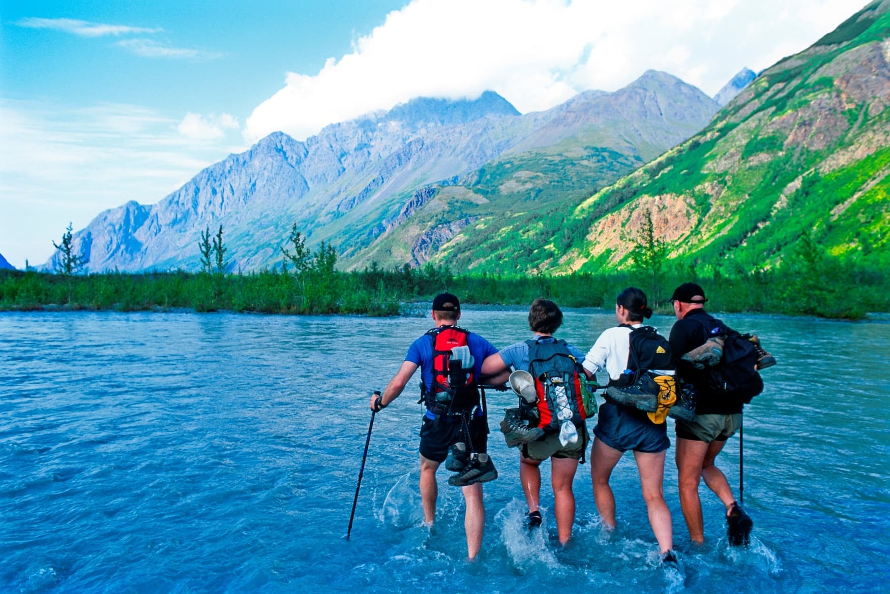 Wandern am Eagle River in Alaska