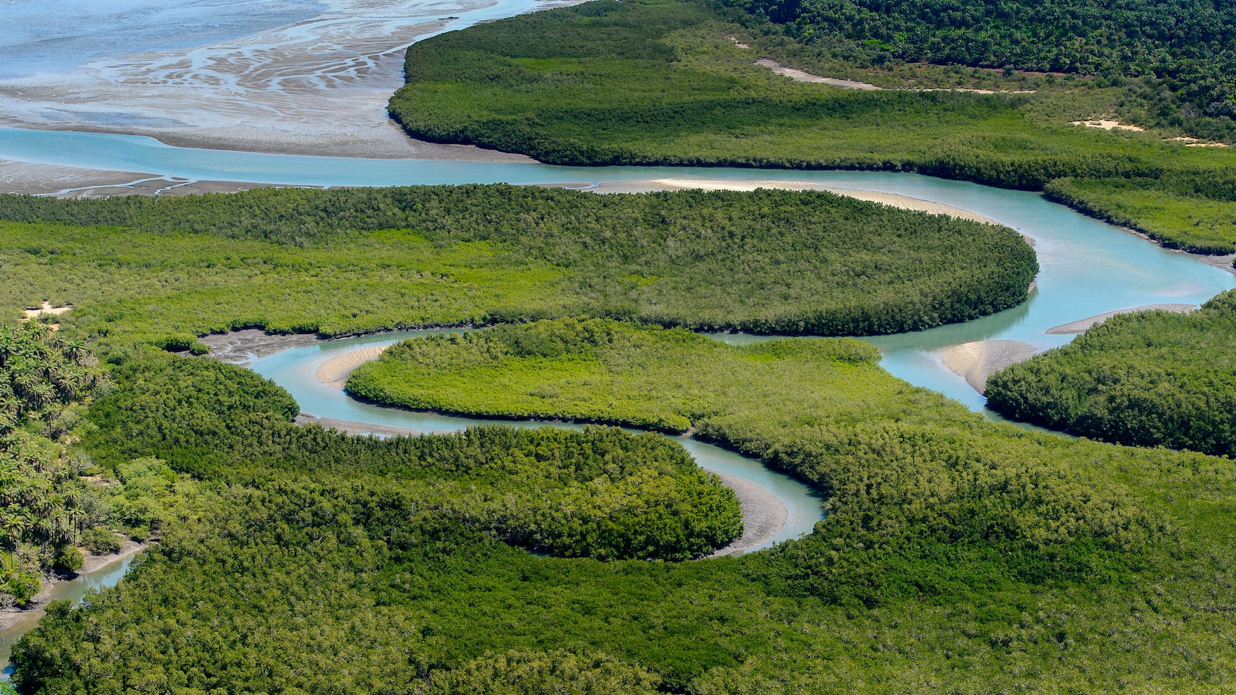 Das Bijagos-Archipel in Guinea-Bissau.