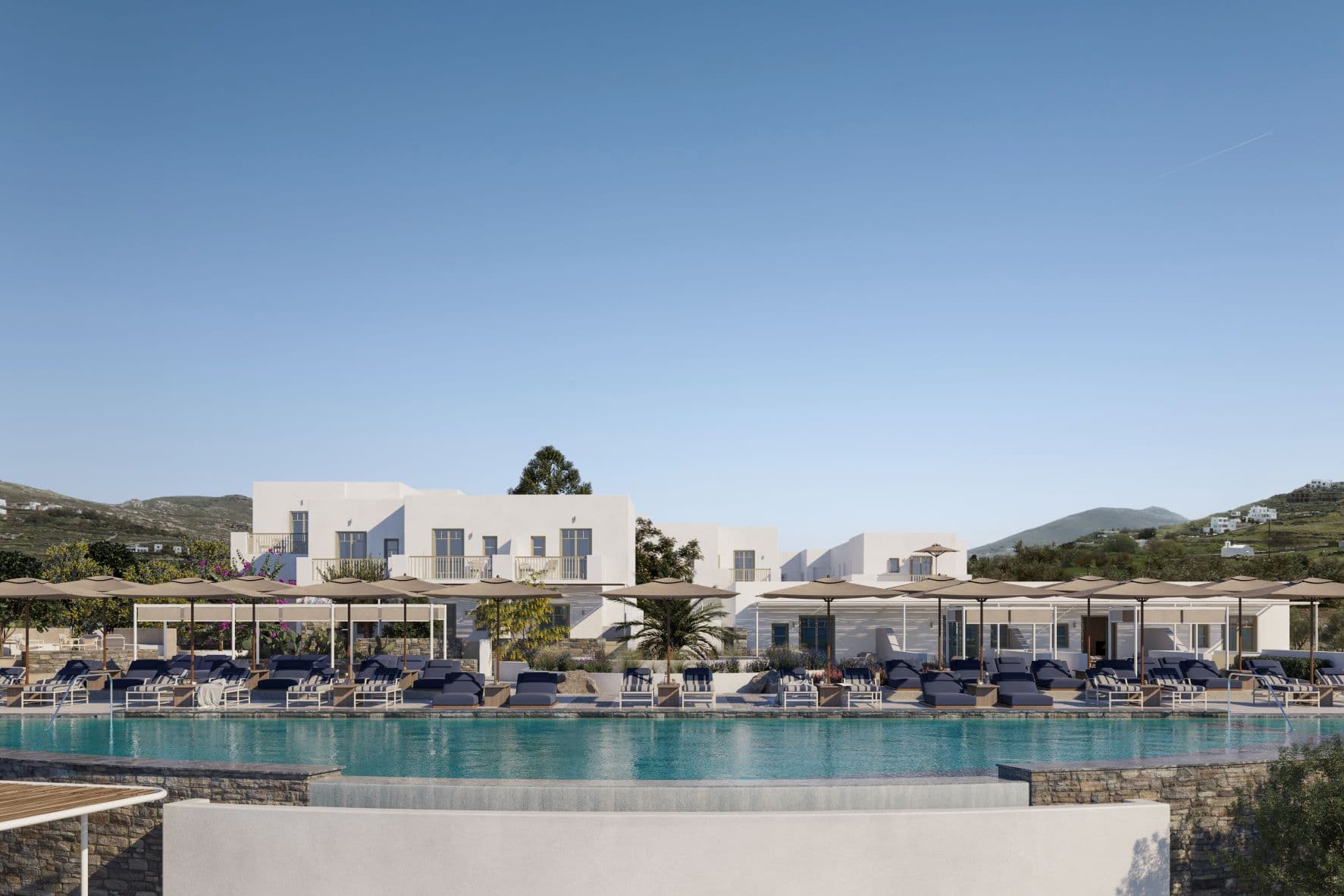 Pool im Kanava-Hotel auf Paros
