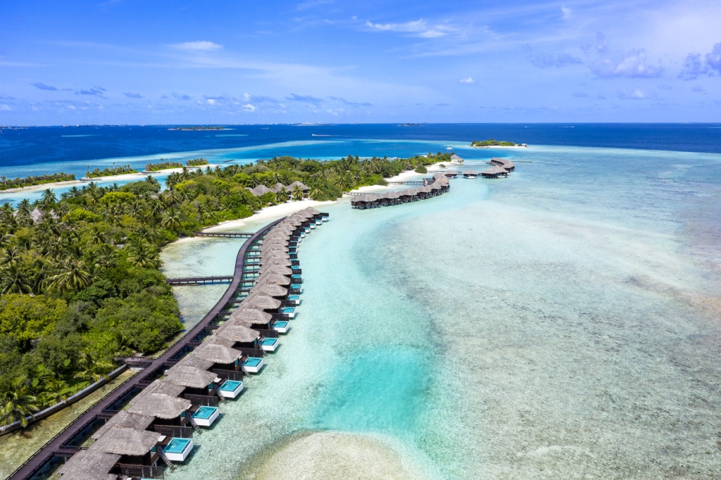 Blick auf das Sheraton Maldives