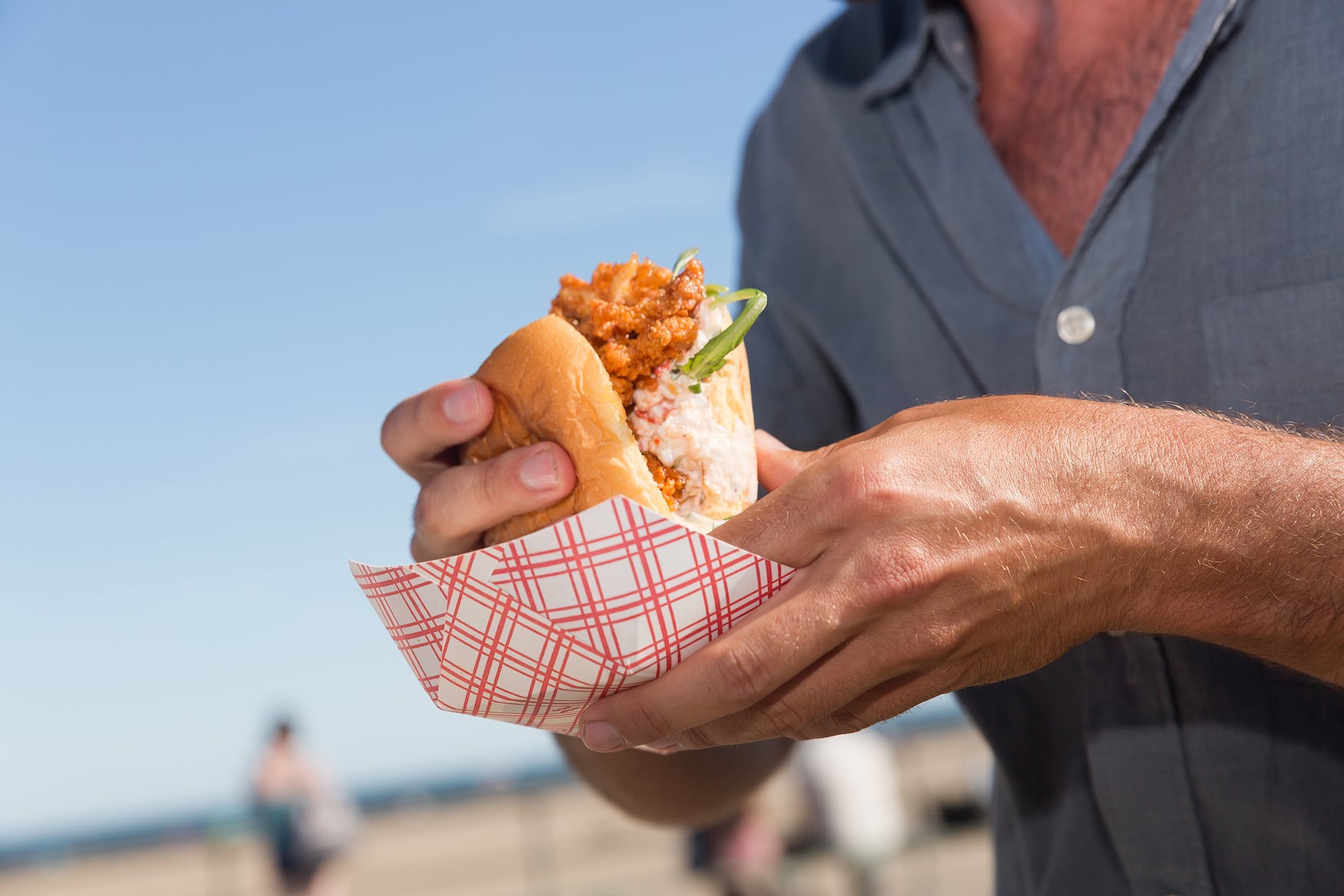 Burger am Rockaway Beach