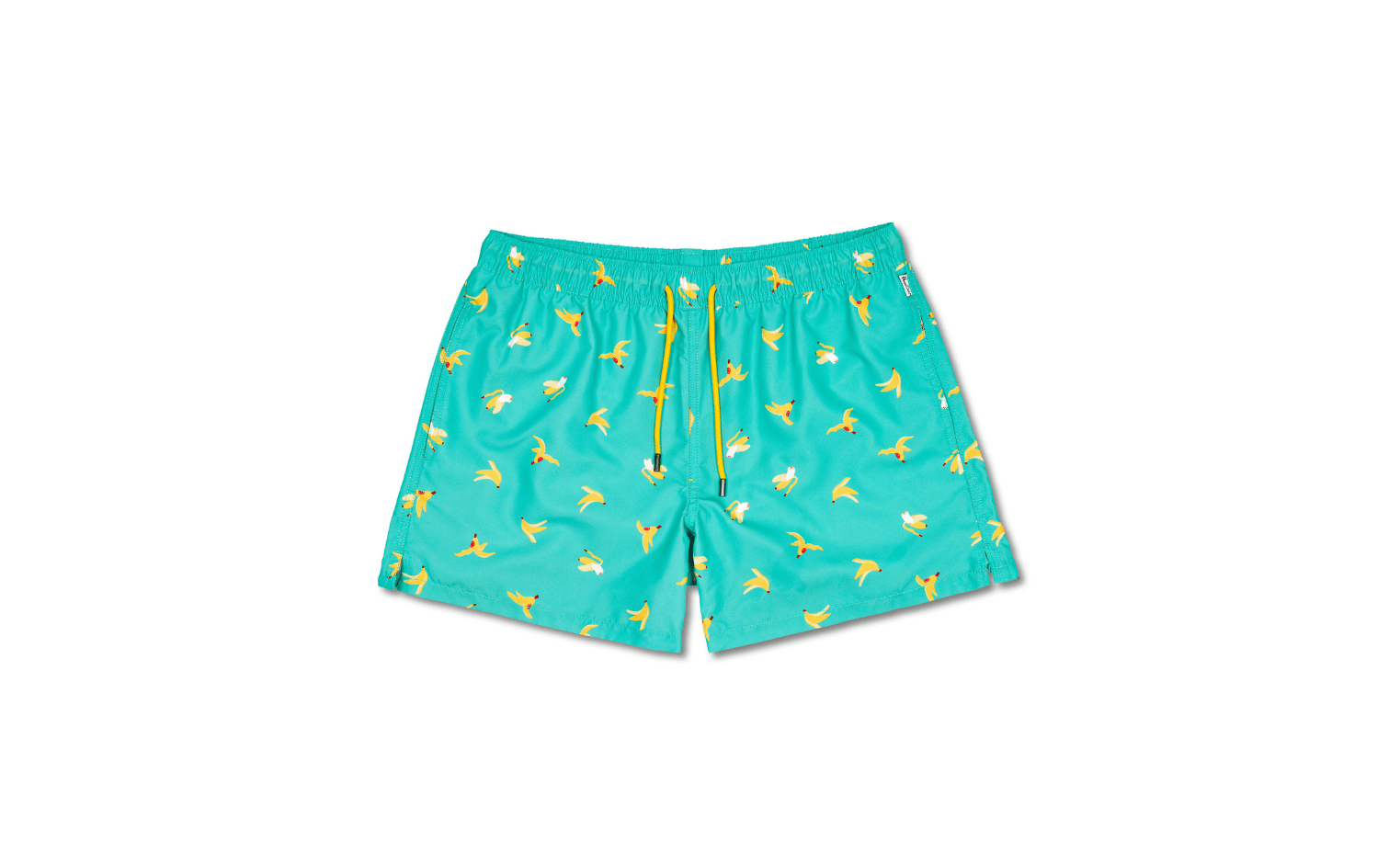 Türkise Badeshorts mit gelben Bananen von Happysocks