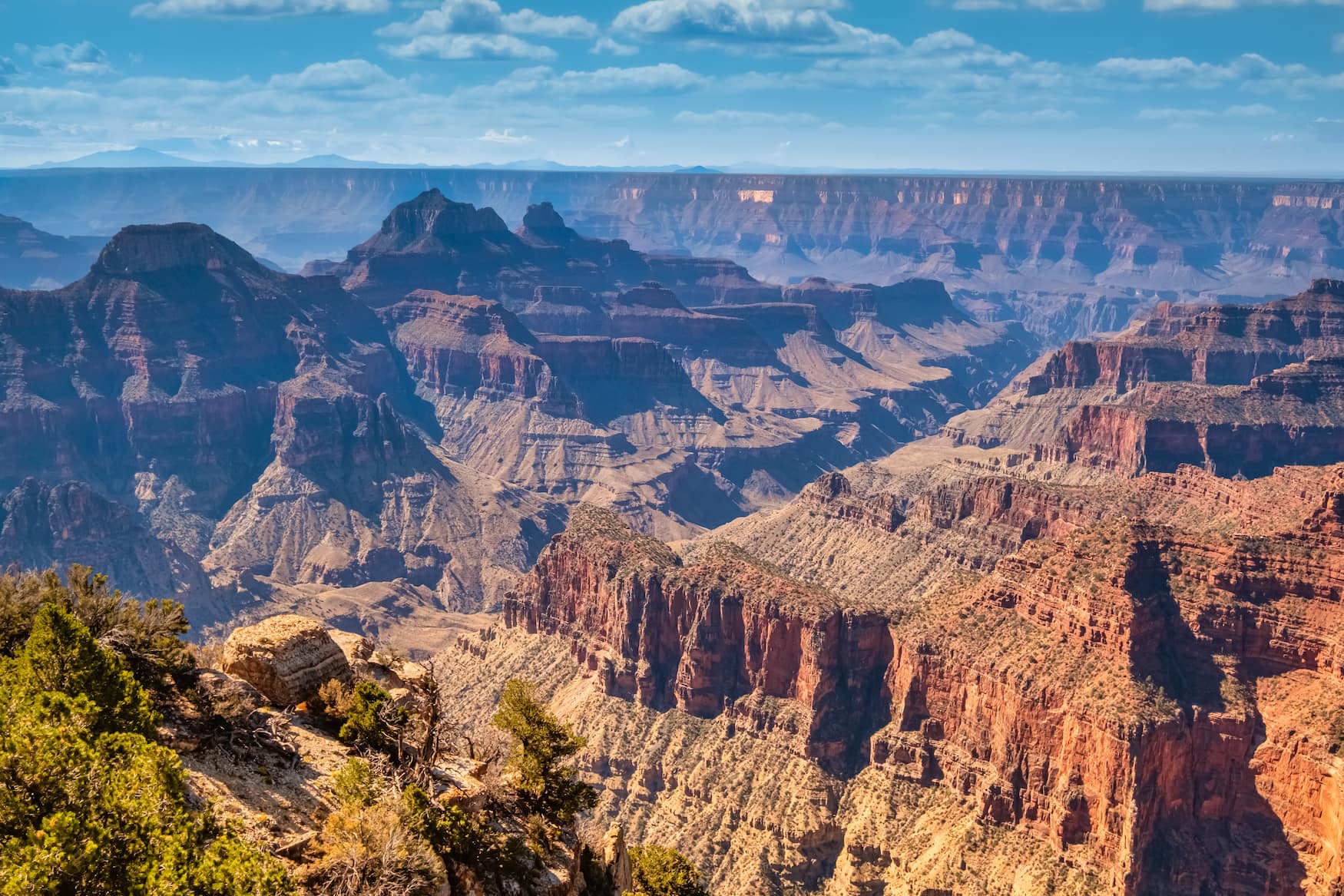 Aussicht vom Cape Royal über den Grand Canyon National Park in Arizona